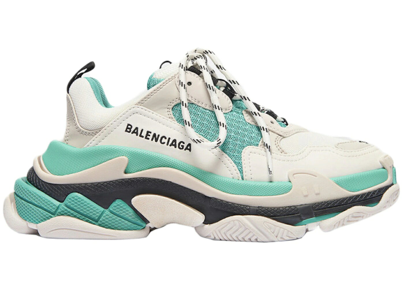 バレンシアガ 白色 ホワイト 灰色 グレー WOMEN'S スニーカー レディース BALENCIAGA BALENCAIGA TRIPLE S WHITE GREY TURQUOISE (WOMEN'S) / 179,650円