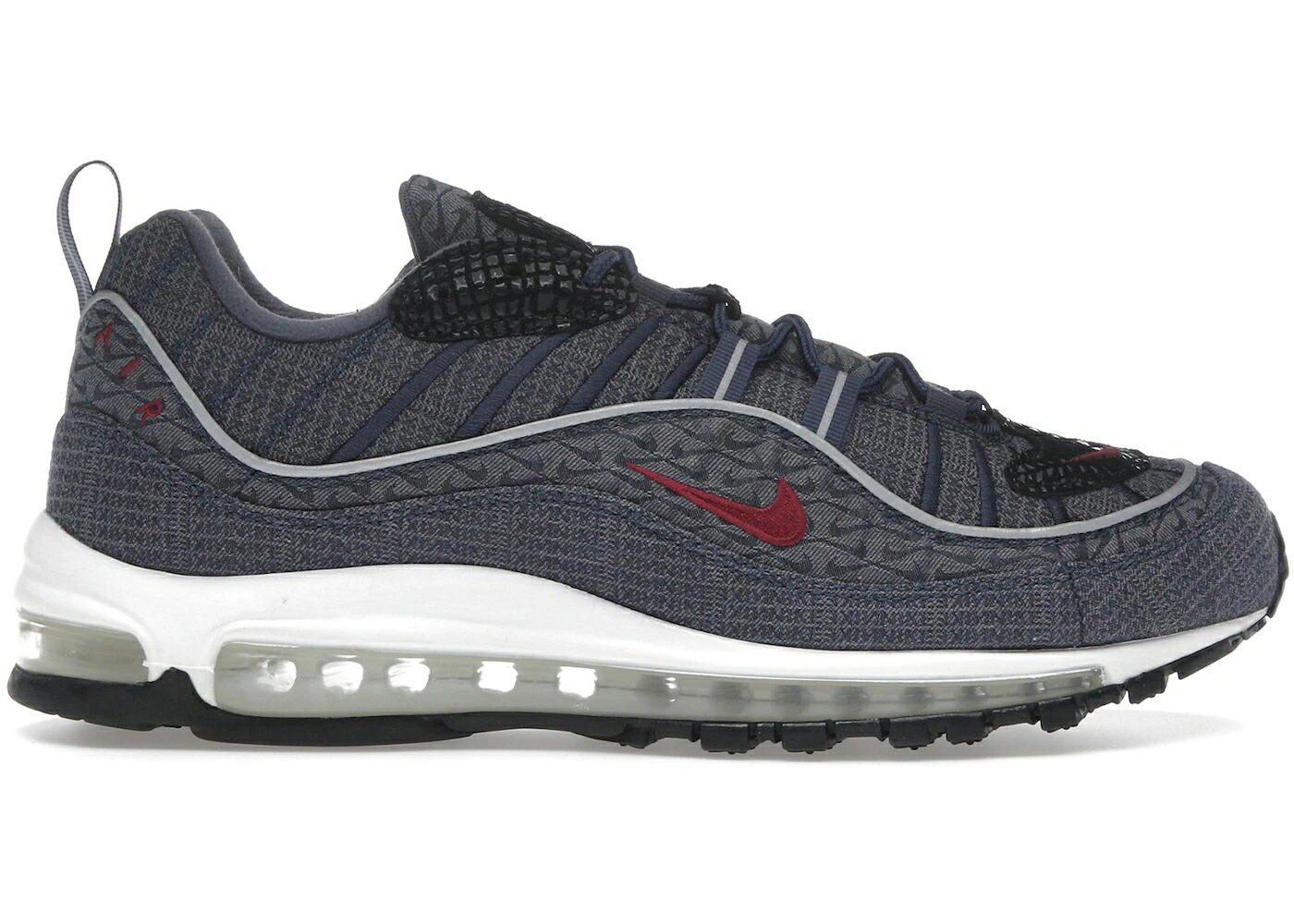 ナイキ マックス サンダー 青碧 青色 野球クラブ 赤 赤いこと エア湖マックス スニーカー メンズ NIKE AIR MAX 98 THUNDER BLUE / THUNDER BLUE TEAM RED DIFFUSED 靴-メンズ靴-スニーカー