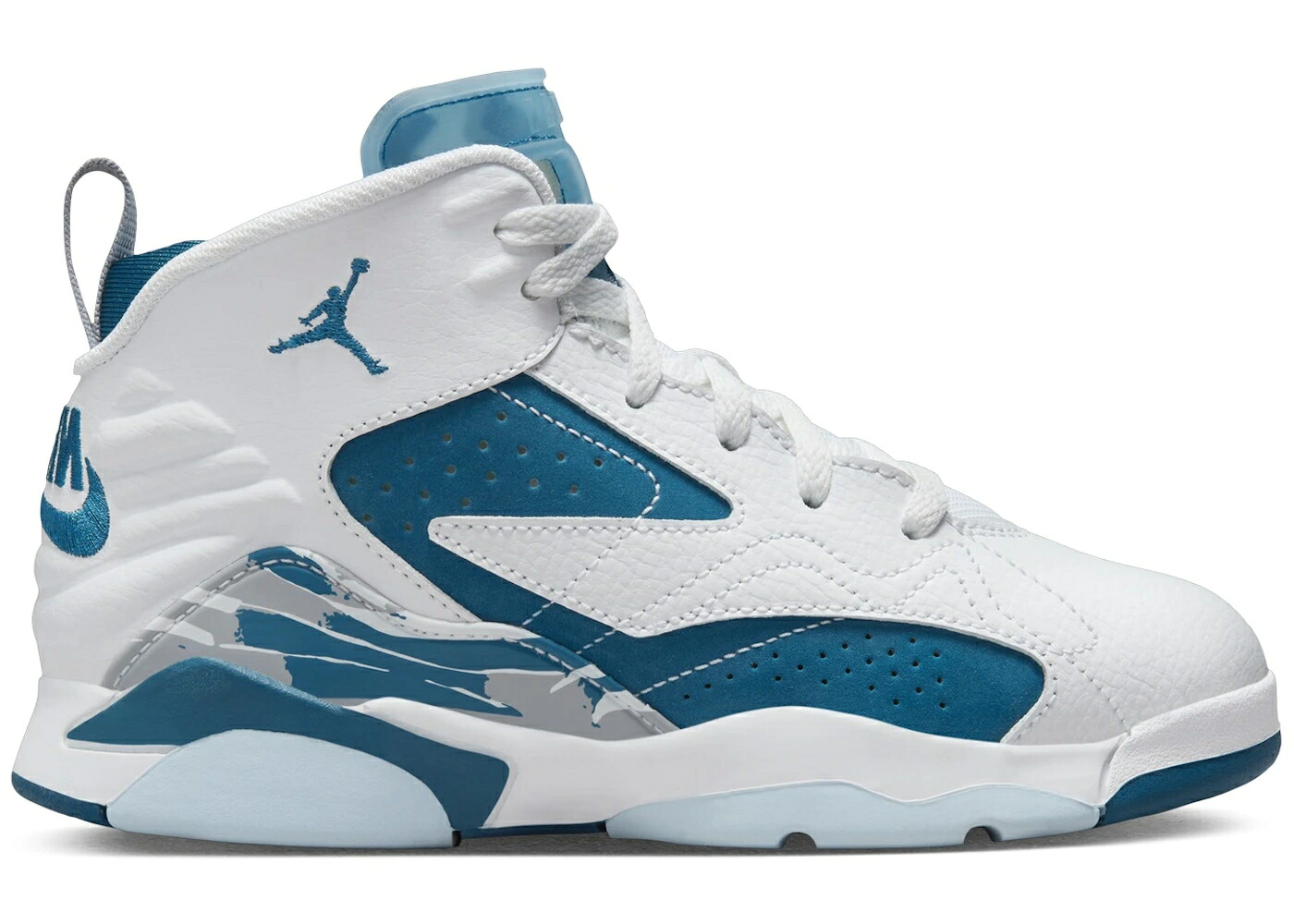 ナイキ ジョーダン ジャンプマン 白色 ホワイト 灰色 グレー 青色 ブルー ジュニア キッズ JORDAN JUMPMAN MVP WHITE WOLF GREY INDUSTRIAL BLUE (PS) / WHITE WOLF GREY INDUSTRIAL BLUE ベビー マタニティ スニー|スニケス