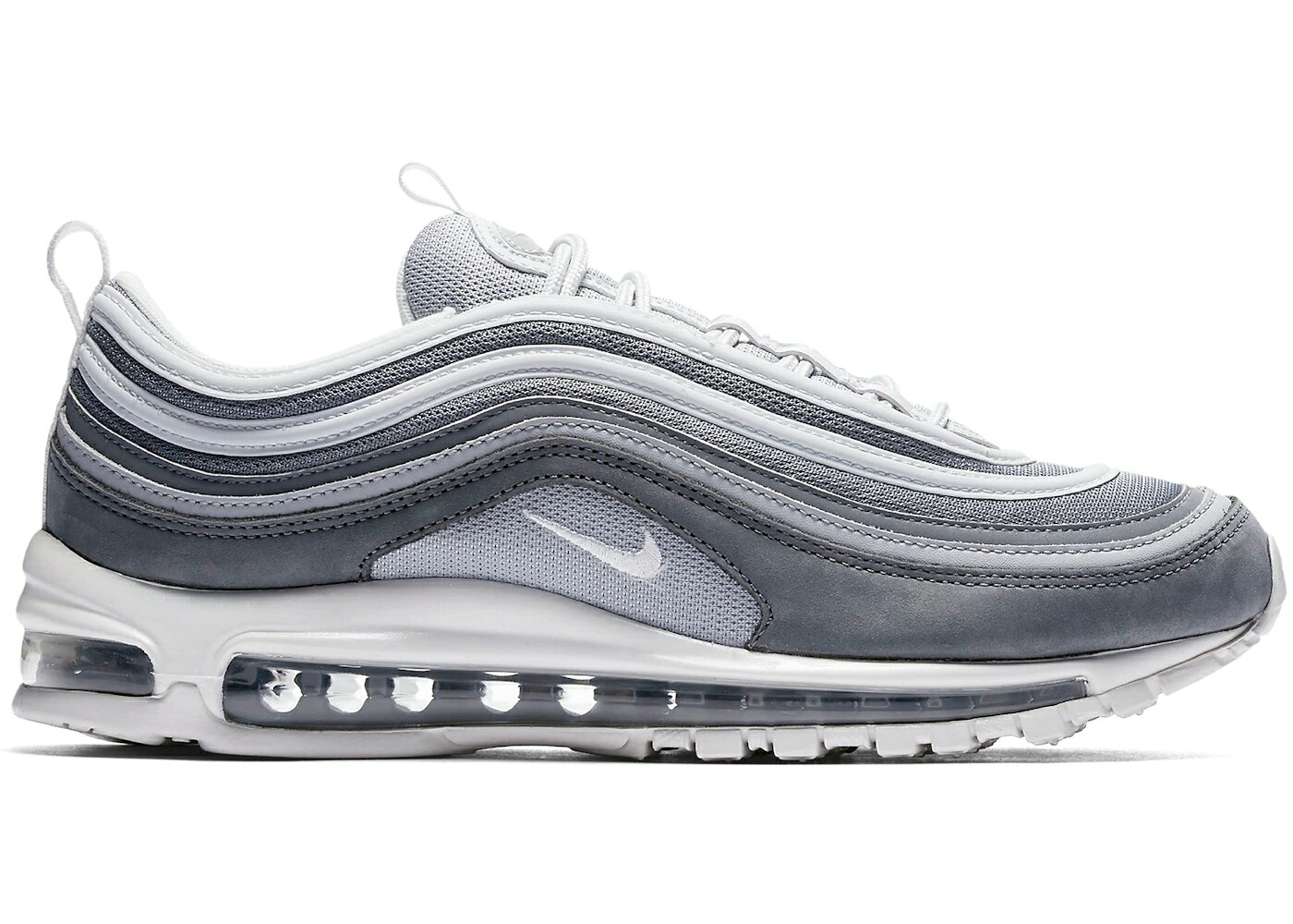 ナイキ マックス 灰色 グレー 白色 ホワイト エアマックス スニーカー メンズ NIKE AIR MAX 97 WOLF GREY / WOLF GREY SUMMIT WHITE DARK GREY|スニケス