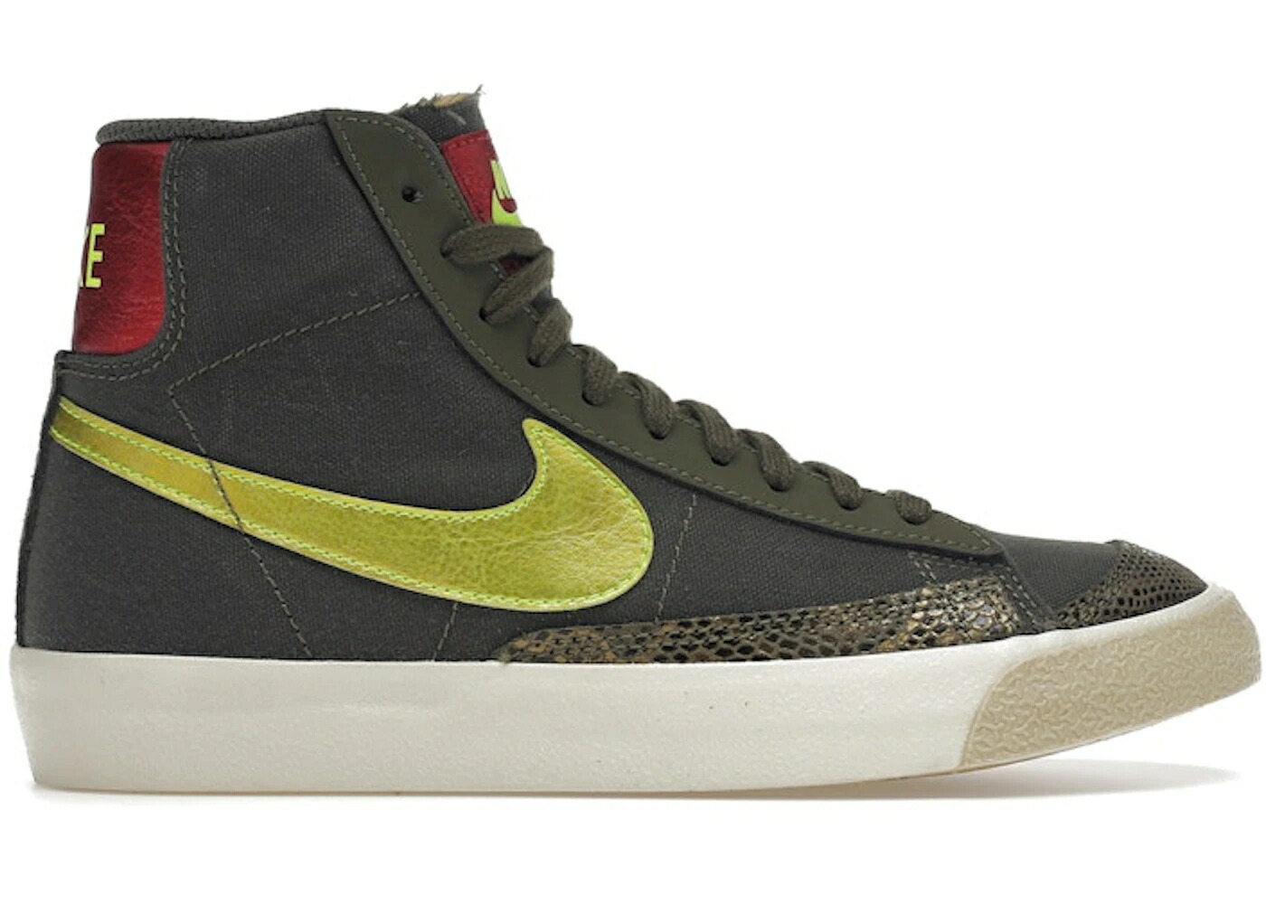 ナイキ ブレイザー ミッド オリーブ WOMEN\u0027S スニーカー レディース NIKE BLAZER MID 77 OLIVE SNAKESKIN (WOMEN\u0027S) / MEDIUM OLIVE LEMON VENOM FOSSIL