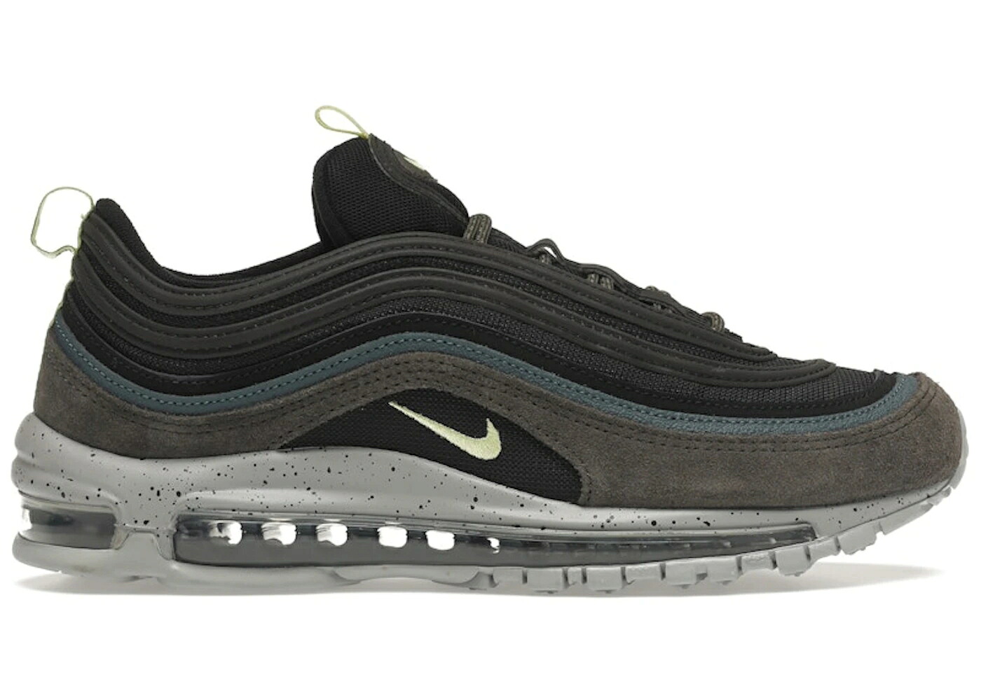 ナイキ マックス 緑 緑であること 黒いこと 黒いこと エア湖マックス スニーカー メンズ NIKE AIR MAX 97 NEWSPRINT ASH GREEN / NEWSPRINT LIMELIGHT BLACK ASH