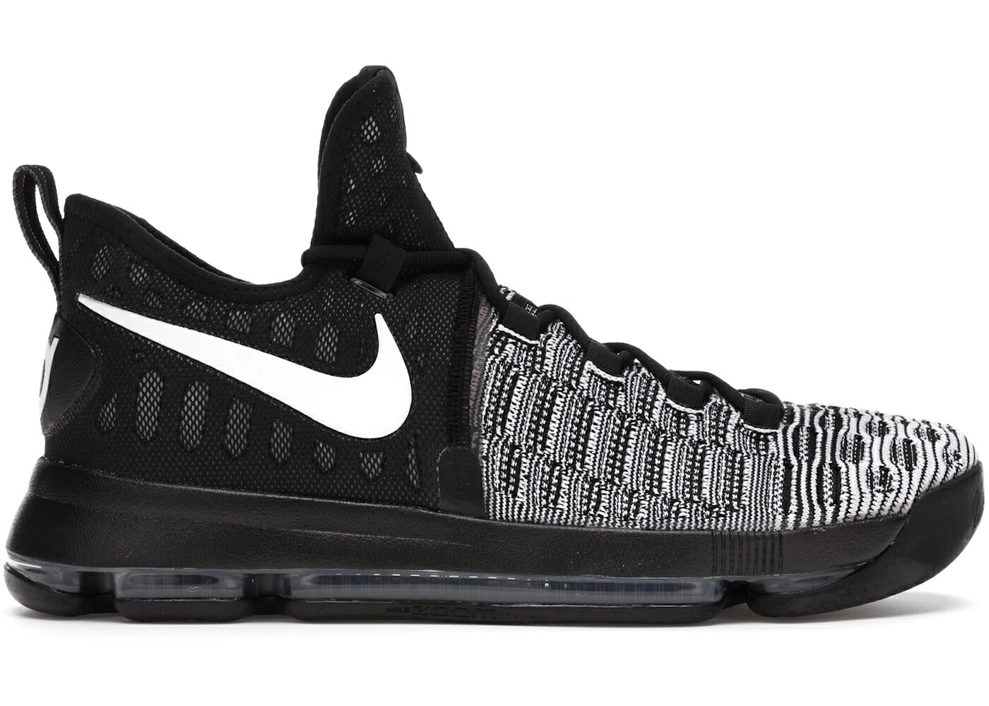 ナイキ 黒色 ブラック 白色 ホワイト スニーカー メンズ NIKE KD 9 BLACK WHITE / BLACK WHITE