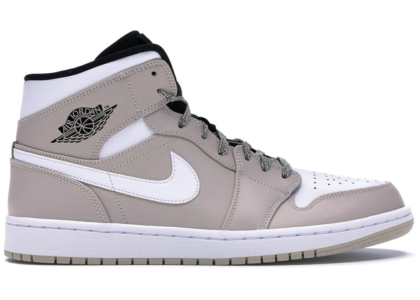 ナイキ ジョーダン ミッド 砂色 真砂 黒いこと 黒いこと 白いこと 白いこと スニーカー メンズ JORDAN 1 MID DESERT SAND / DESERT SAND BLACK WHITE 靴-スニーカー