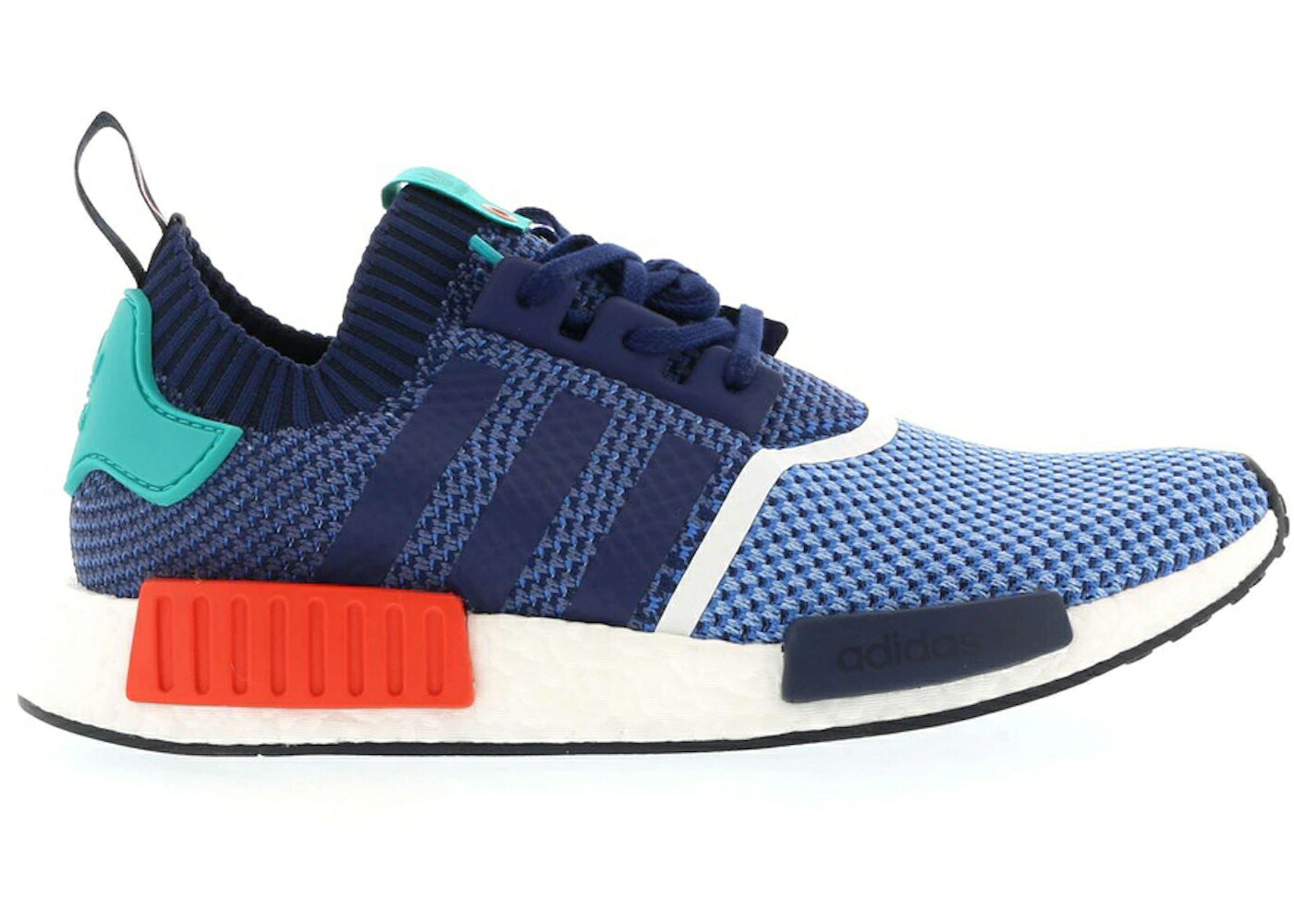 アディダス スニーカー 運動すること靴 青味 青み 藍色 インディゴ 赤 赤いこと スニーカー メンズ ADIDAS NMD R1 PACKER SHOES / LIGHT BLUE INDIGO TURQUOISE RED