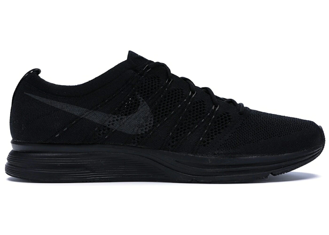 ナイキ 飛球編み物 調教師 黒いこと 黒いこと スニーカー メンズ NIKE FLYKNIT TRAINER TRIPLE BLACK / BLACK ANTHRACITE BLACK