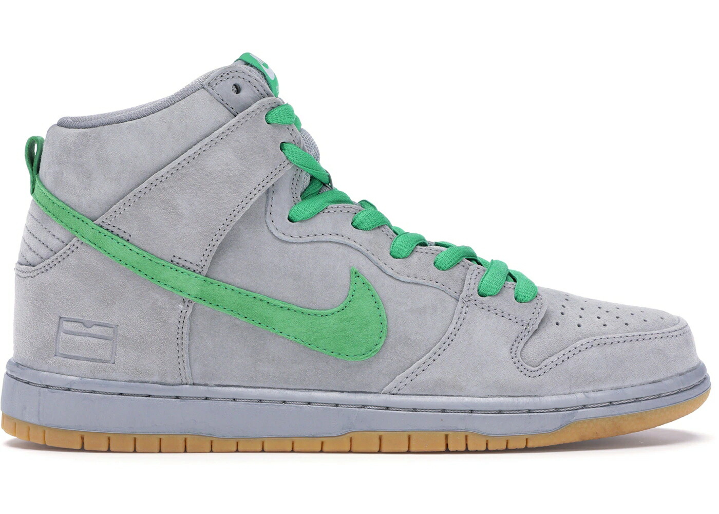 ナイキ エスビー ダンク 御機嫌 しろがね色 しろがね色 ボックス席 ダンクハイ スニーカー メンズ NIKE SB DUNK HIGH SILVER BOX / METALLIC SILVER HYPER VERDE GUM