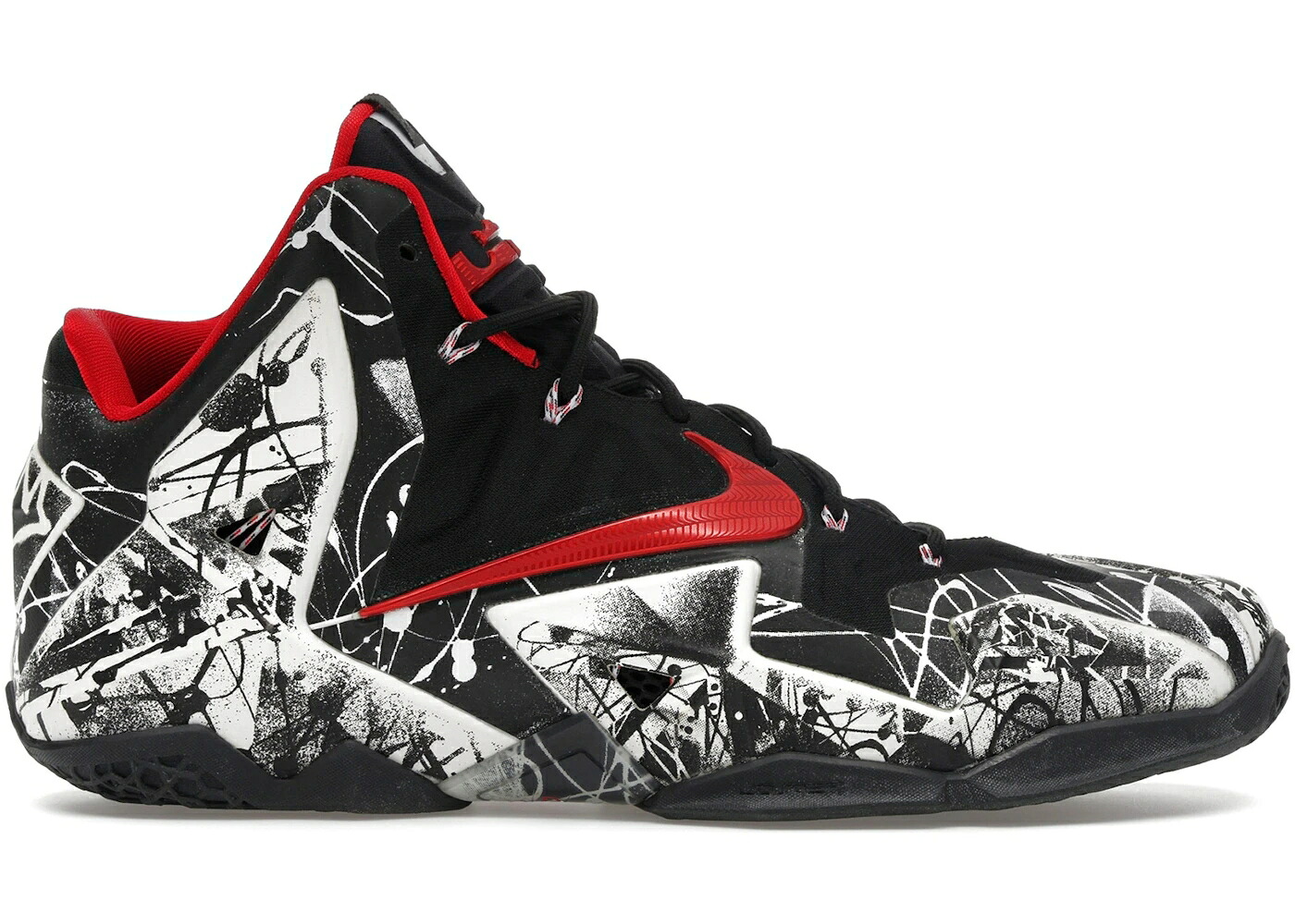 ナイキ レブロン 白いこと 白いこと 赤 赤いこと 黒いこと 黒いこと スニーカー メンズ NIKE LEBRON 11 GRAFFITI / WHITE UNIVERSITY RED BLACK