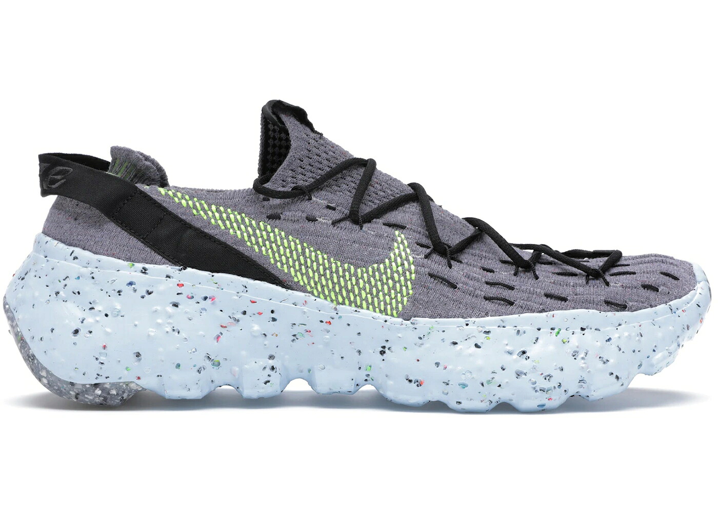 ナイキ 薄墨色 薄墨色 黒いこと 黒いこと スニーカー メンズ NIKE SPACE HIPPIE 04 GREY VOLT / WOLF GREY VOLT BLACK DARK SMOKE
