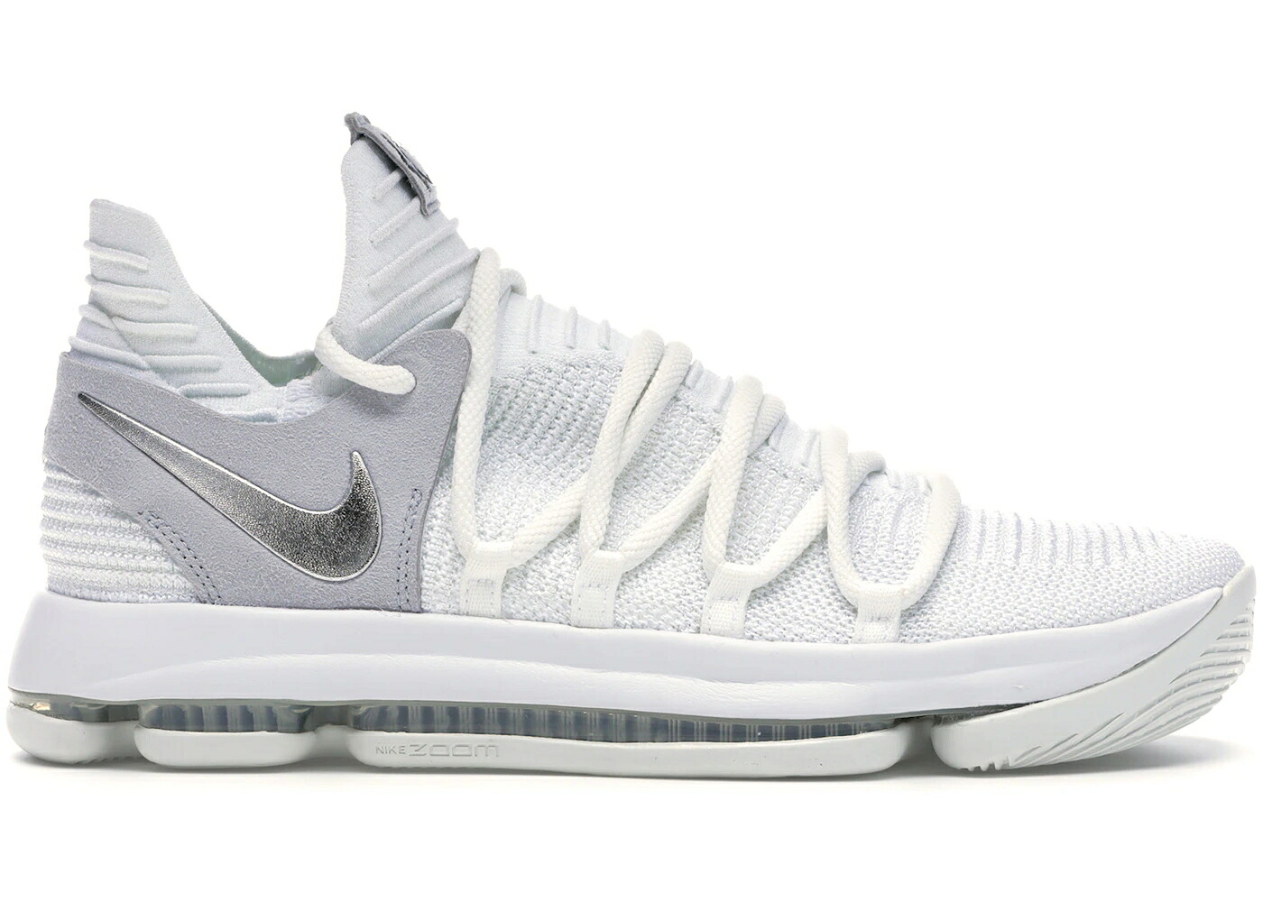 ナイキ 白いこと 白いこと しろがね色 しろがね色 純然たる スニーカー メンズ NIKE KD 10 STILL / WHITE METALLIC SILVER PURE