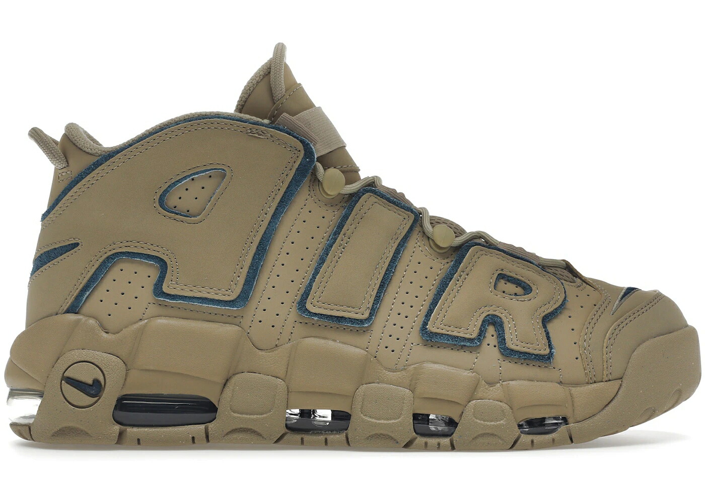 ナイキ 引きあげるペース 青み 青色 エアモアアップテンポ モアテン スニーカー ユニ一発やる NIKE AIR MORE UPTEMPO 96 LIMESTONE VALERIAN BLUE / LIMESTONE LIMESTONE VALERIAN メンズ