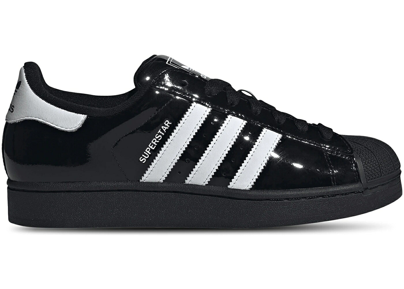 アディダス スーパースター 黒色 ブラック 白色 ホワイト パテント レザー スニーカー メンズ 【 ADIDAS SUPERSTAR II BLACK WHITE PATENT LEATHER / BLACK WHITE BLACK 】｜スニケス 29,625円