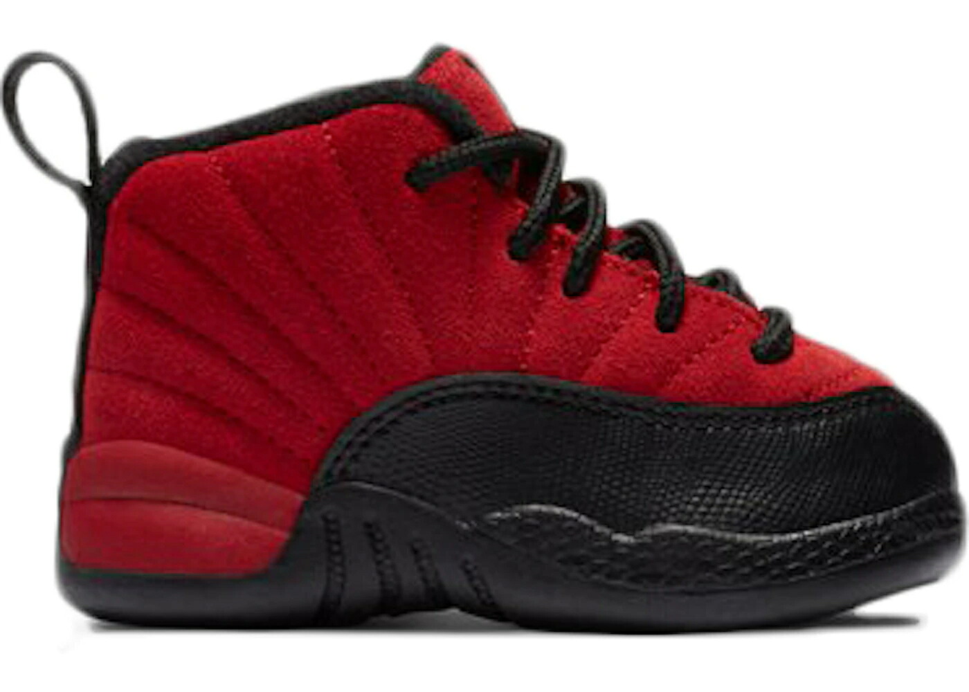 ナイキ ジョーダン 意趣晴らし 力くらべ 赤 赤いこと 黒いこと 黒いこと もの言う花 JORDAN 12 RETRO REVERSE FLU GAME (TD) / VARSITY RED BLACK
