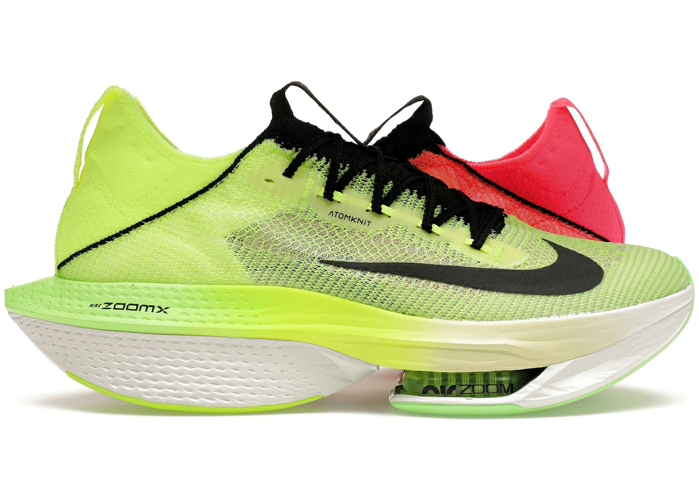 ナイキ 望遠レンズ 緑 緑であること クリムゾン NEXT% スニーカー メンズ NIKE AIR ZOOM ALPHAFLY 2 EKIDEN PACK / LUMINOUS GREEN CRIMSON TINT VOLT