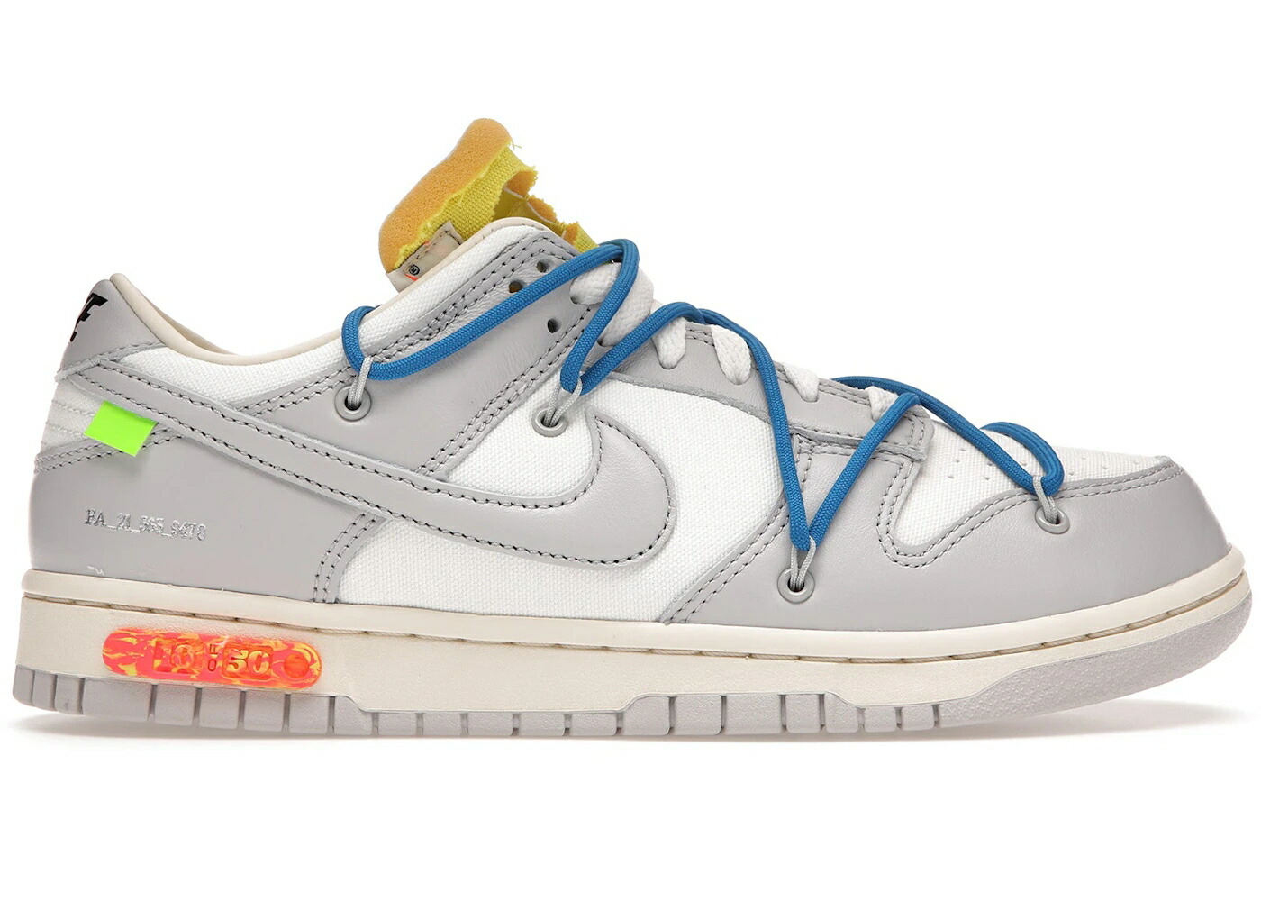 ナイキ ダンク 象牙色 薄墨色 薄墨色 青み 青色 ダンクロー スニーカー メンズ NIKE DUNK LOW OFF-WHITE LOT 10 / SAIL NEUTRAL GREY BATTLE BLUE