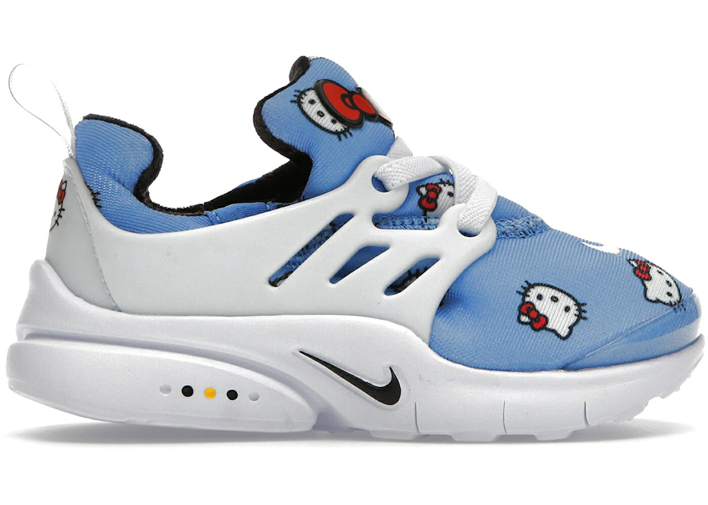 ナイキ プレスト 青色 ブルー 黒色 ブラック 白色 ホワイト エア ハローキティー ジュニア キッズ NIKE AIR PRESTO HELLO KITTY (2022) (TD) / UNIVERSITY BLUE BLACK WHITE｜スニケス