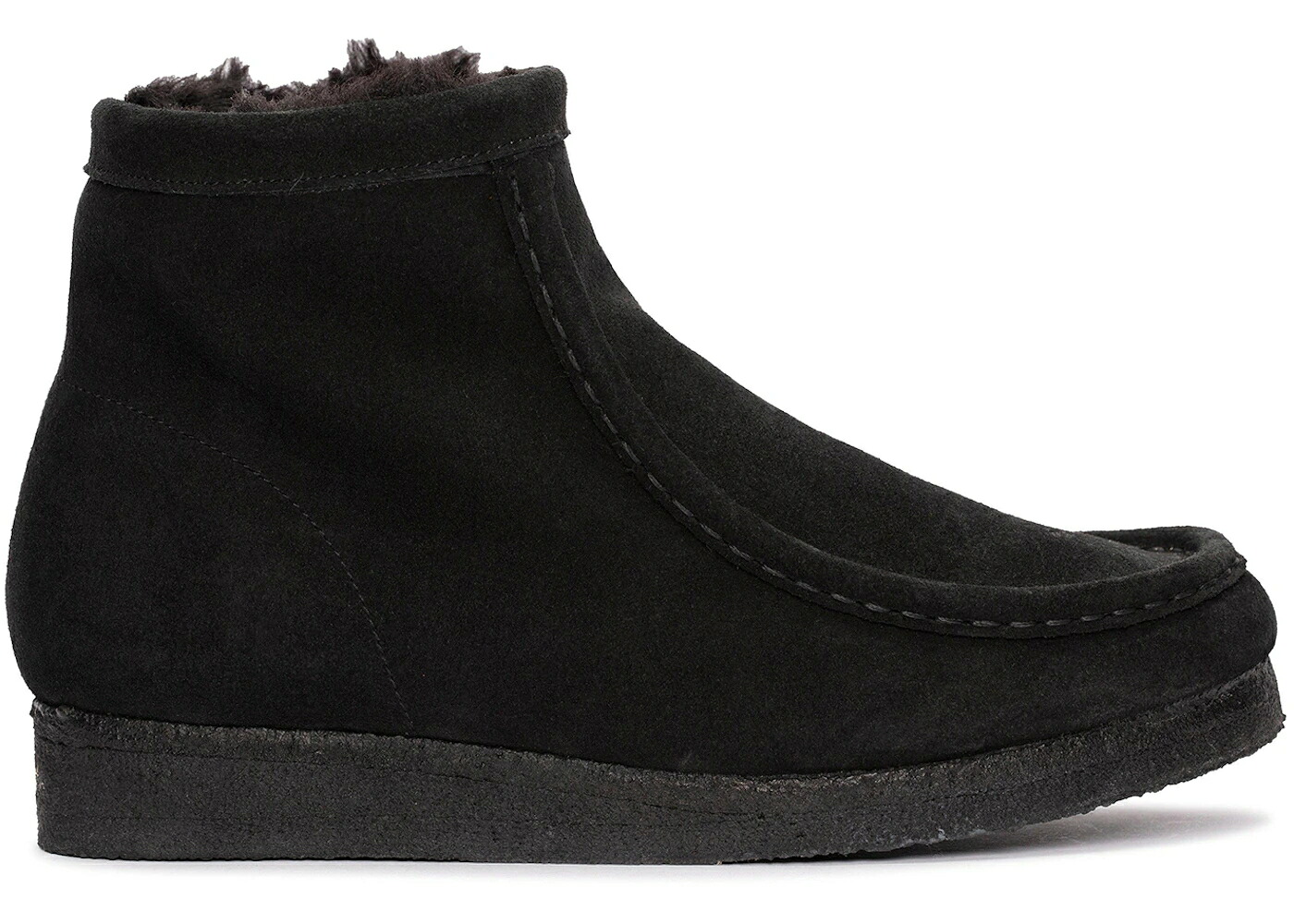 クラークス オリジナルス 黒色 ブラック スエード スウェード WOMEN'S スニーカー レディース 【 CLARKS ORIGINALS WALLABEE HI BLACK WARMLINED SUEDE (WOMEN'S) / 】｜スニケス