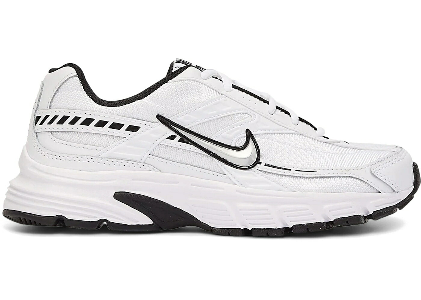 ナイキ 白色 ホワイト 銀色 シルバー 黒色 ブラック WOMEN'S スニーカー レディース NIKE INITIATOR WHITE METALLIC SILVER (WOMEN'S) / WHITE WHITE BLACK METALLIC