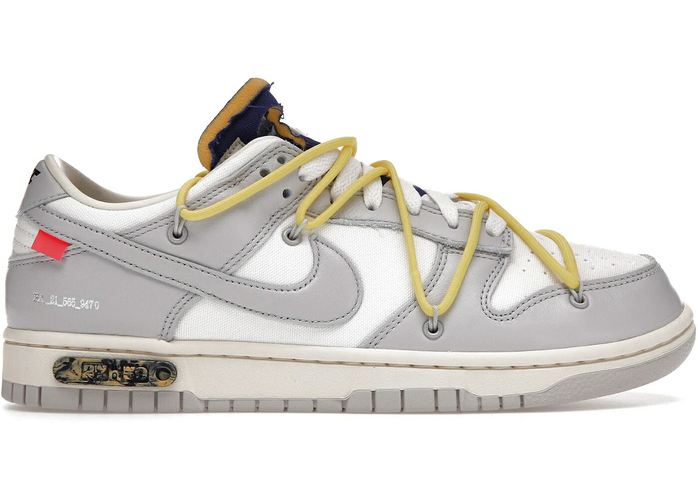 ナイキ ダンク オフホワイト 灰色 グレー ダンクロー スニーカー メンズ NIKE DUNK LOW OFF-WHITE LOT 27 / SAIL NEUTRAL GREY