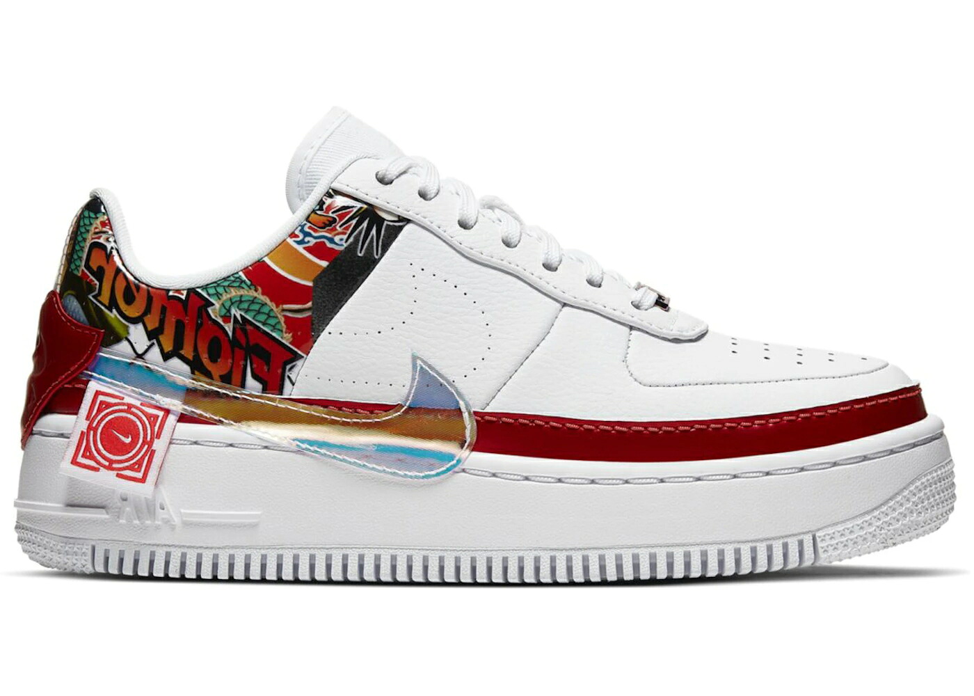 ナイキ 白いこと 白いこと 赤 赤いこと 空軍 WOMEN\u0027S スニーカー レディース NIKE AIR FORCE 1 JESTER XX FIBA CHINA EXCLUSIVE (2019) (WOMEN\u0027S) / WHITE RED MULTI