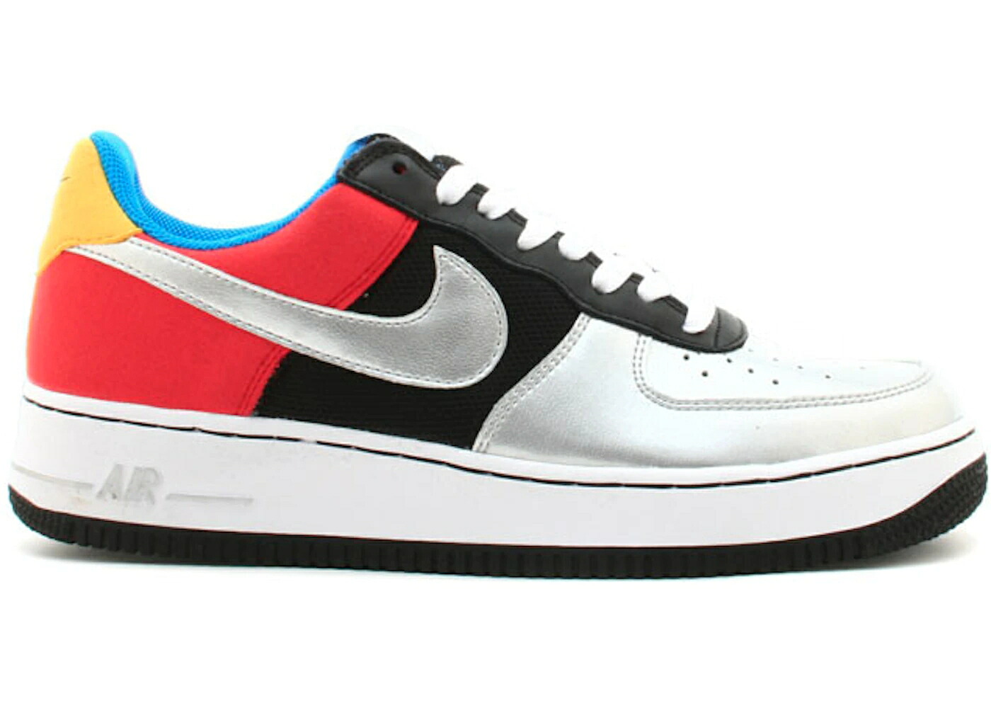 ナイキ 黒色 ブラック 銀色 シルバー エアフォース スニーカー メンズ NIKE AIR FORCE 1 LOW OLYMPICS / BLACK METALLIC SILVER CHILE