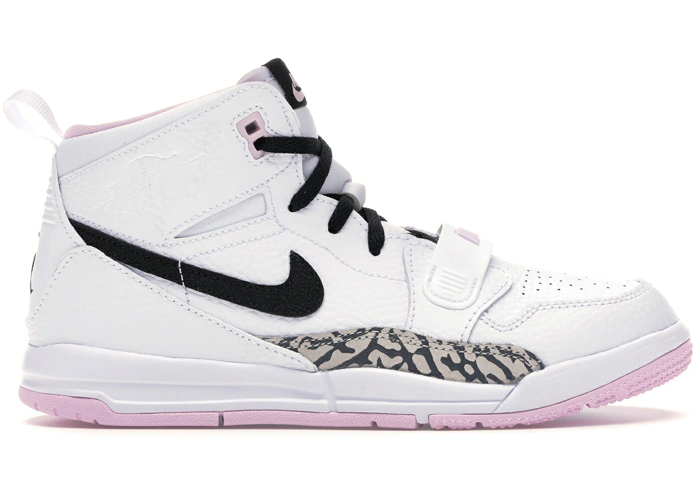 ナイキ ジョーダン レガシー 白色 ホワイト 黒色 ブラック ピンク ジュニア キッズ JORDAN LEGACY 312 WHITE BLACK PINK FOAM (PS) / WHITE BLACK PINK FOAM ベビー マタニティ スニーカー｜スニケス