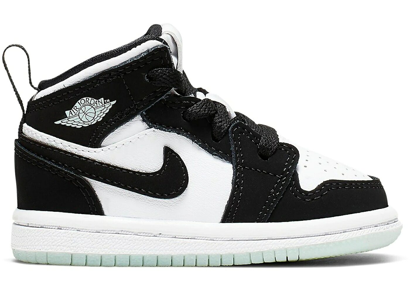 ナイキ ジョーダン ミッド 白いこと 白いこと 黒いこと 黒いこと お坊っちゃん キッズ JORDAN 1 MID WHITE BLACK TEAL TINT (TD) / WHITE BLACK TEAL TINT