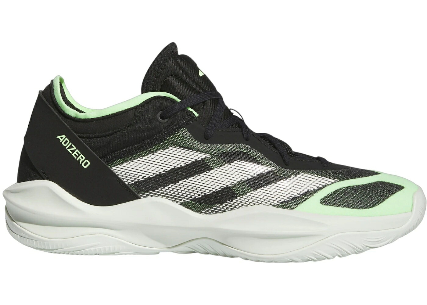 アディダス アディゼロ セレクト コア 黒色 ブラック 白色 ホワイト 緑 グリーン 2.0 スニーカー メンズ ADIDAS ADIZERO SELECT LOW CORE BLACK CLOUD WHITE GREEN SPARK / CORE BLACK CLOUD WHITE GREEN