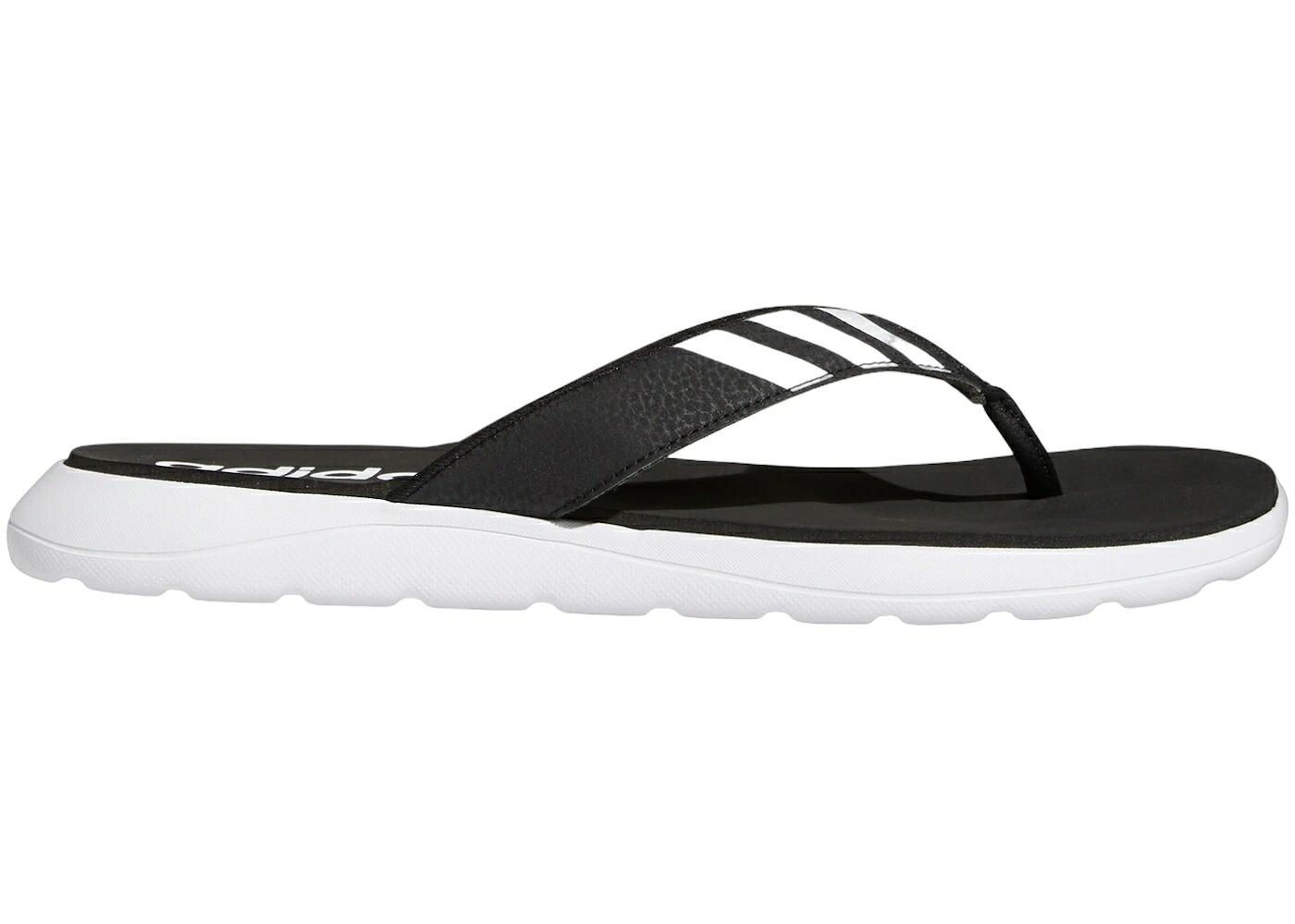 アディダス コア 黒色 ブラック 白色 ホワイト スニーカー メンズ ADIDAS COMFORT FLIP-FLOPS CORE BLACK CLOUD WHITE / CORE BLACK CLOUD WHITE CORE