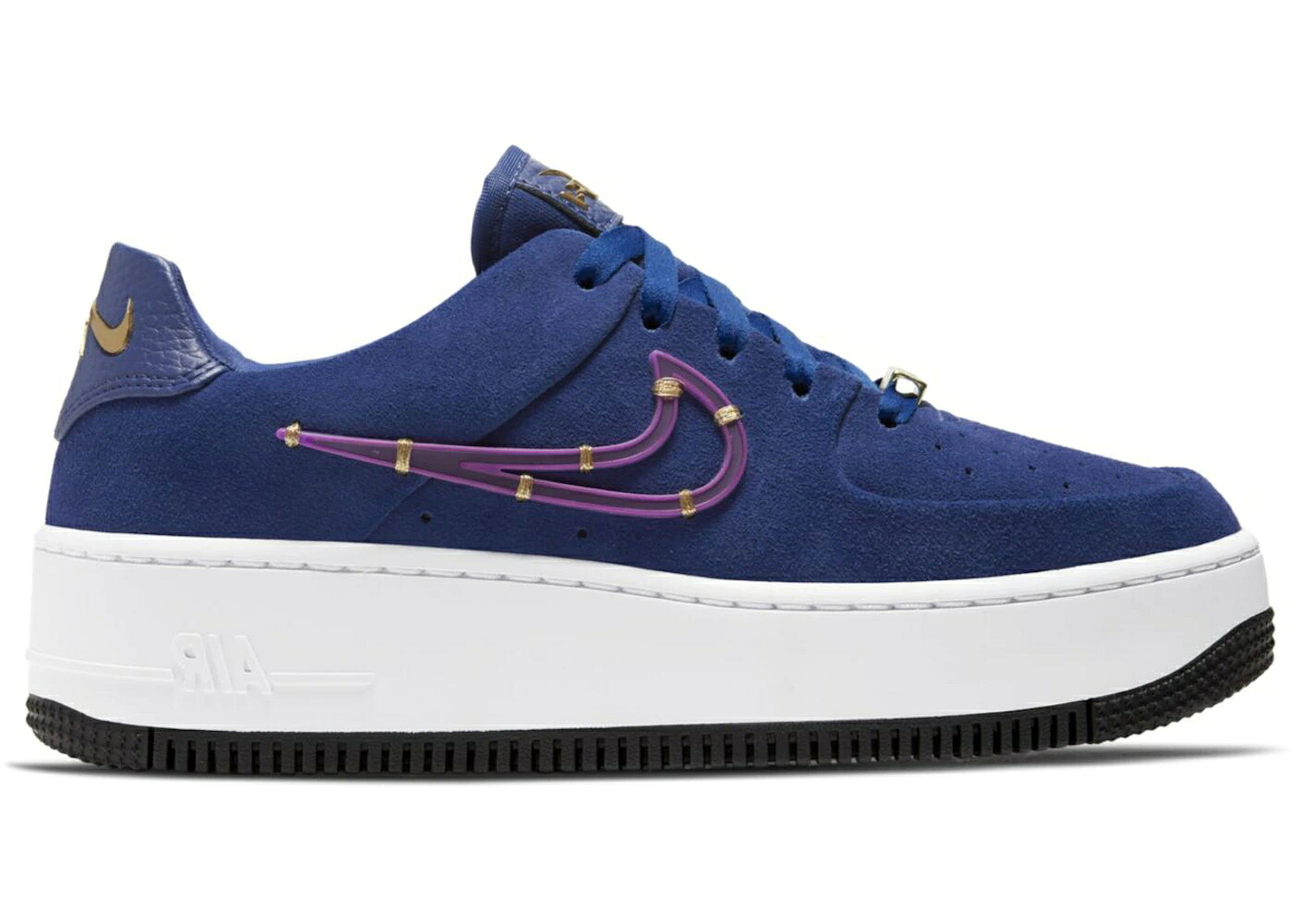 ナイキ ディープ 青み 青色 ゴールド 空軍 WOMEN\u0027S スニーカー レディース NIKE AIR FORCE 1 SAGE LOW LX DEEP ROYAL BLUE (WOMEN\u0027S) / DEEP ROYAL BLUE METALLIC GOLD