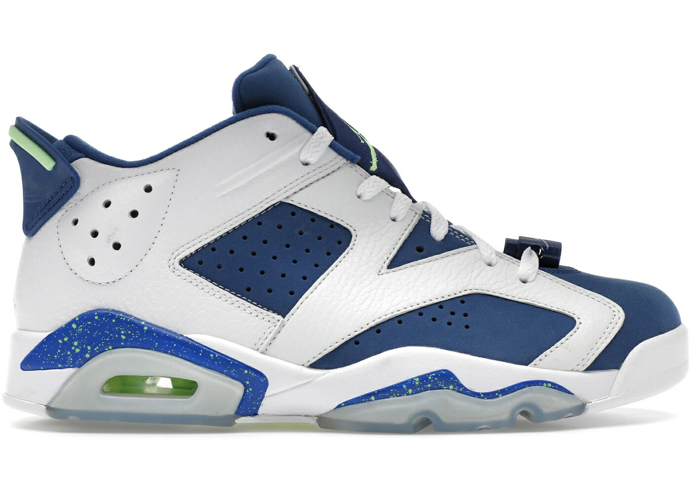 ナイキ ジョーダン 緑 グリーン 白色 ホワイト 青色 ブルー スニーカー メンズ JORDAN 6 RETRO LOW GHOST GREEN / WHITE GHOST GREEN INSIGNIA BLUE
