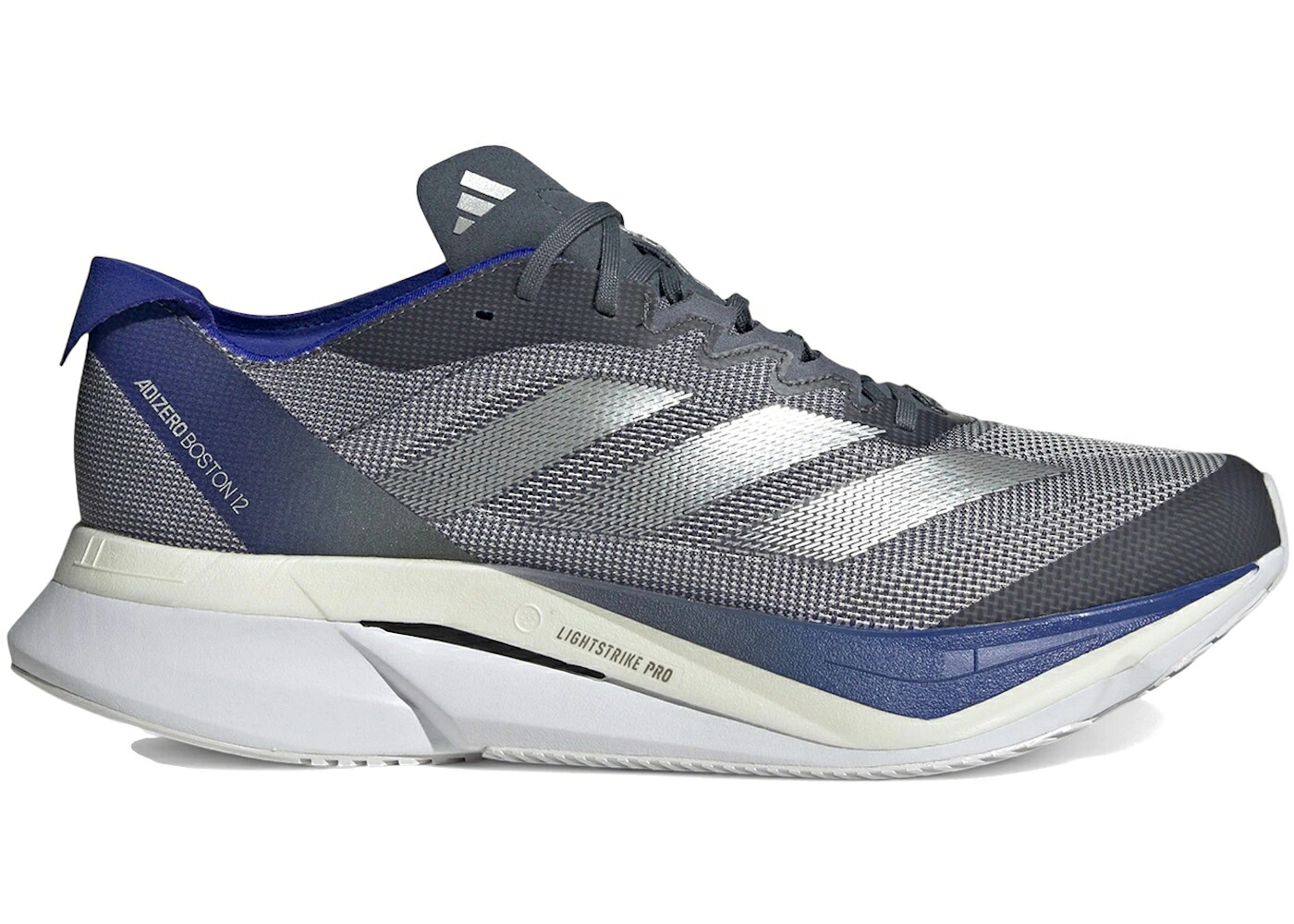 アディダス アディゼロ 豆の町 しろがね色 しろがね色 青み 青色 スニーカー メンズ ADIDAS ADIZERO BOSTON 12 ONIX MATTE SILVER LUCID BLUE / ONIX MATTE SILVER LUCID BLUE