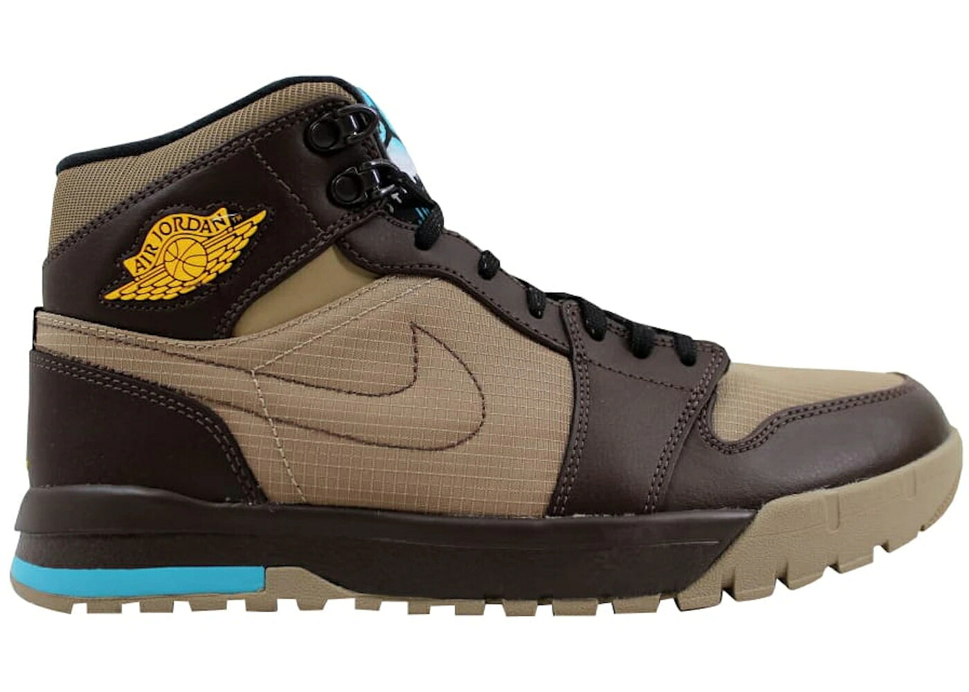 ナイキ ジョーダン カーキ 茶色 ブラウン スニーカー メンズ JORDAN 1 TREK KHAKI VARSITY MAIZE BAROQUE BROWN / KHAKI VARSITY MAIZE BAROQUE