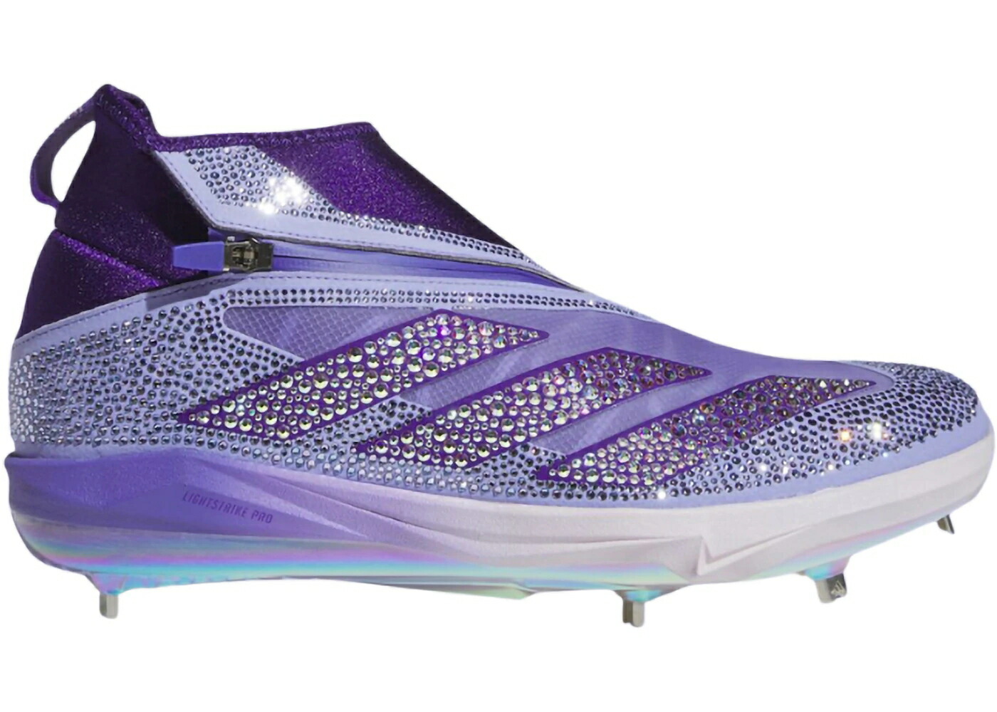 アディダス アディゼロ ベースボール 紫 パープル チーム カレッジ IMPACT+ スニーカー メンズ ADIDAS ADIZERO BASEBALL SWAROVSKI LIGHT PURPLE / LIGHT PURPLE TEAM COLLEGE PURPLE