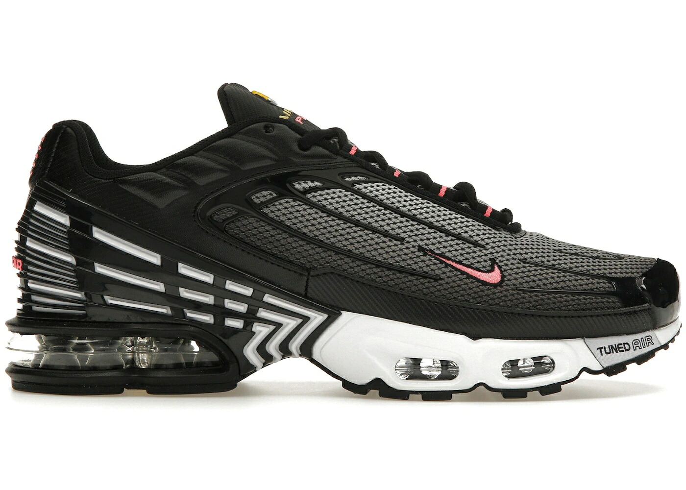 ナイキ マックス 黒いこと 黒いこと 白いこと 白いこと エアマックスプラス スニーカー メンズ NIKE AIR MAX PLUS 3 BLACK WHITE CHAMOIS / BLACK WHITE CHAMOIS SUNSET PULSE