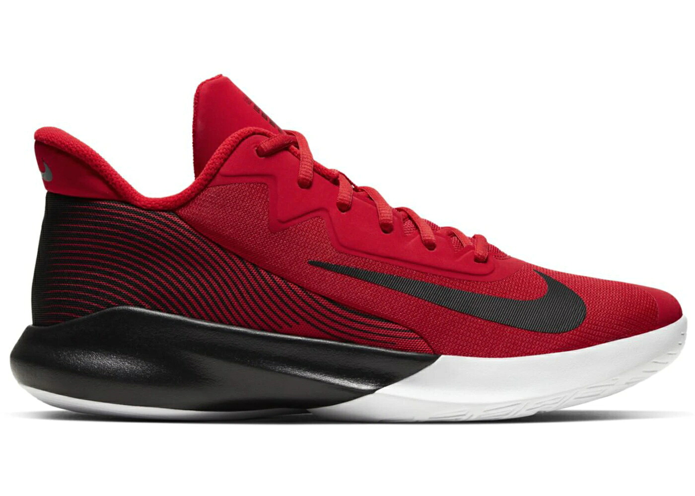 ナイキ 赤 レッド 白色 ホワイト 黒色 ブラック スニーカー メンズ NIKE PRECISION 4 UNIVERSITY RED / UNIVERSITY RED WHITE BLACK