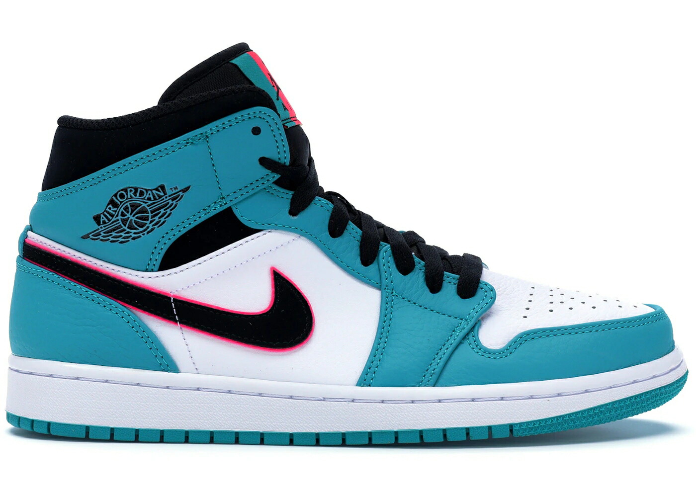 ナイキ ジョーダン ミッド ターボ 緑 グリーン 黒色 ブラック ピンク スニーカー メンズ JORDAN 1 MID SOUTH BEACH / TURBO GREEN BLACK HYPER PINK