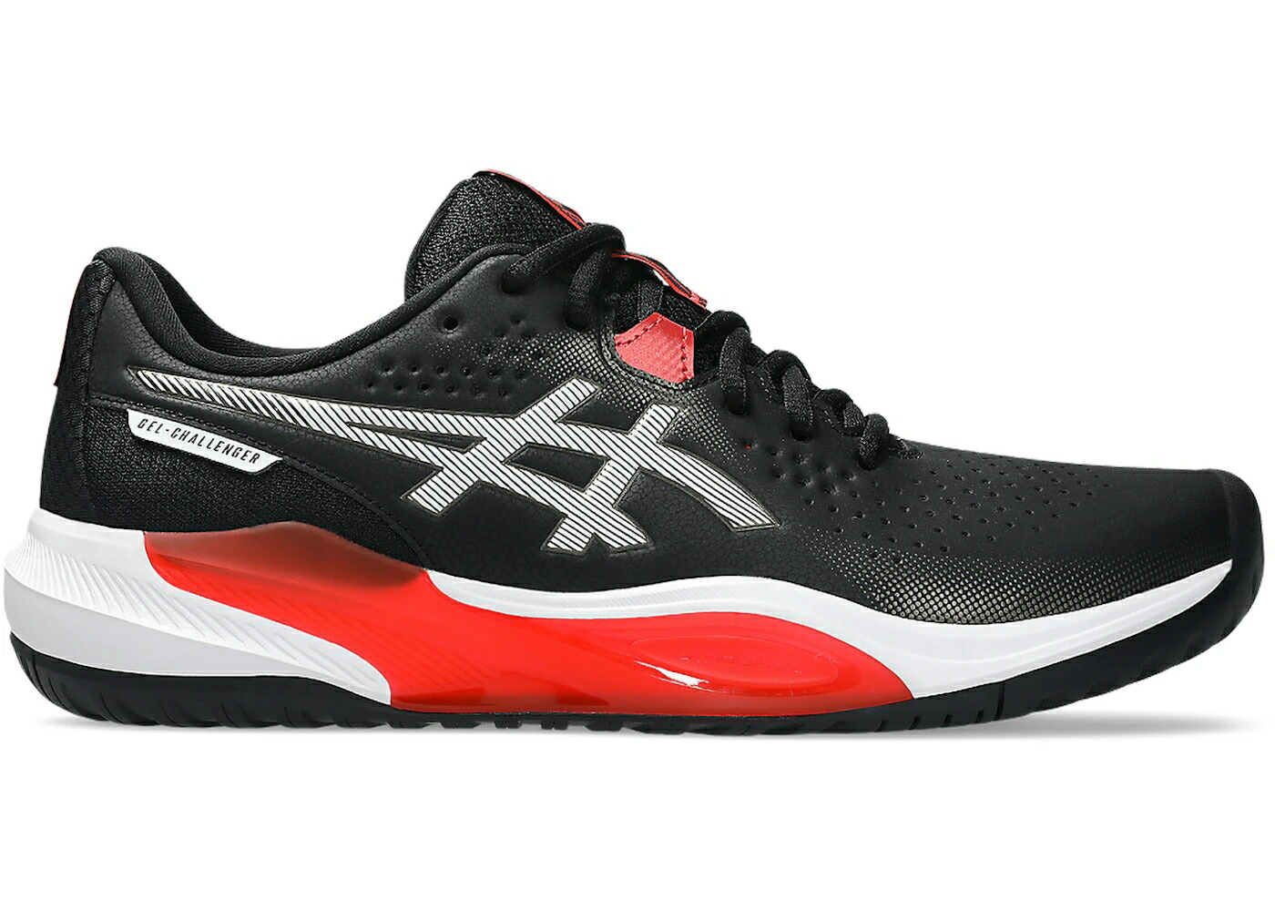 アシックス 黒色 ブラック 赤 レッド スニーカー メンズ ASICS GEL-CHALLENGER 15 BLACK FIERY RED / BLACK FIERY RED