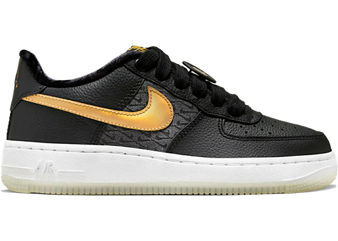 ナイキ 黒いこと 黒いこと ゴールド 白いこと 白いこと 空軍 HIPHOP: お坊っちゃん キッズ NIKE AIR FORCE 1 LOW LV8 50TH ANNIVERSARY OF HIP-HOP: BRONX ORIGINS (GS) / BLACK METALLIC GOLD WHITE もの言う花 マタニティ スニ
