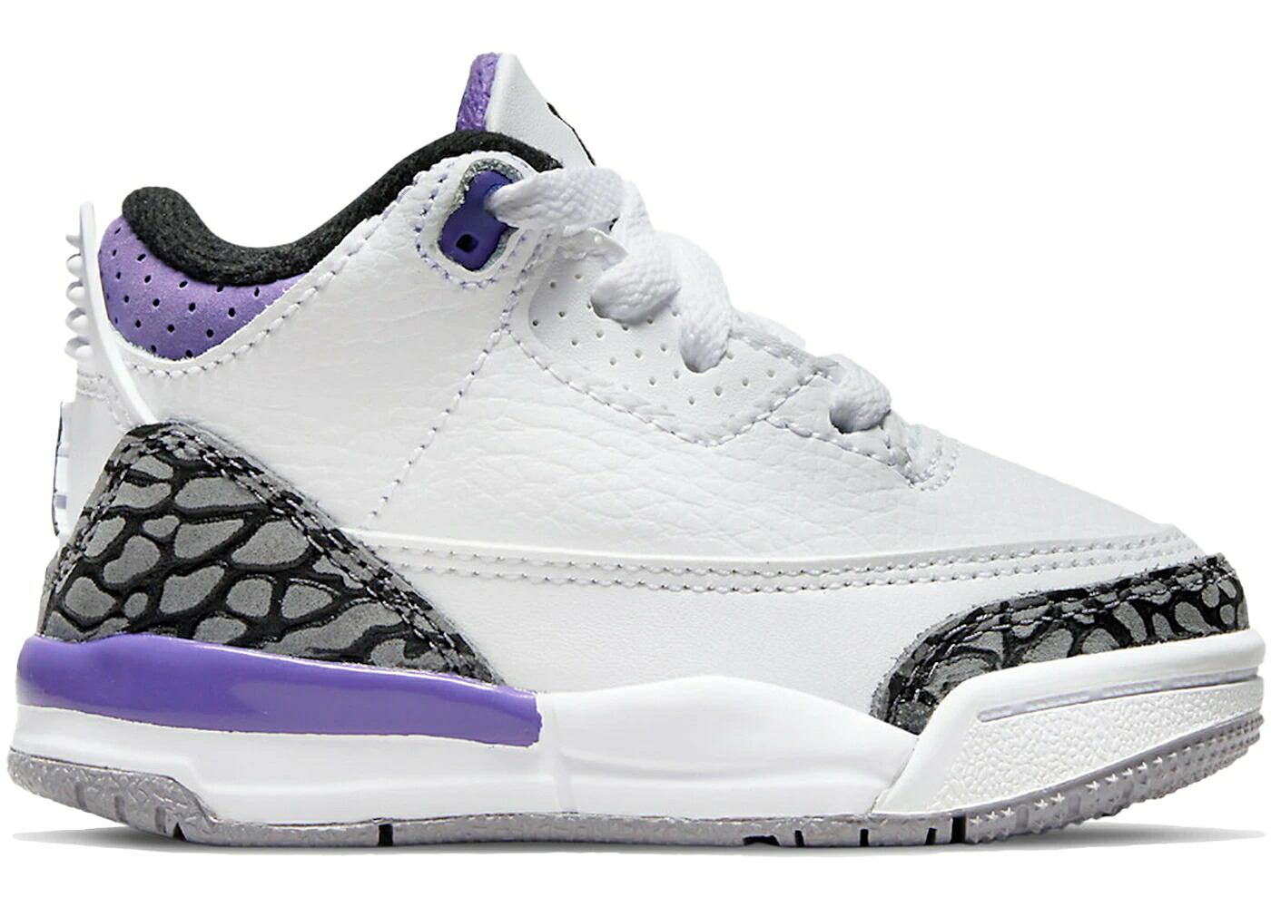 ナイキ ジョーダン 白いこと 白いこと 黒いこと 黒いこと 薄墨色 シメント お坊っちゃん キッズ JORDAN 3 RETRO DARK IRIS (TD) / WHITE BLACK DARK IRIS CEMENT