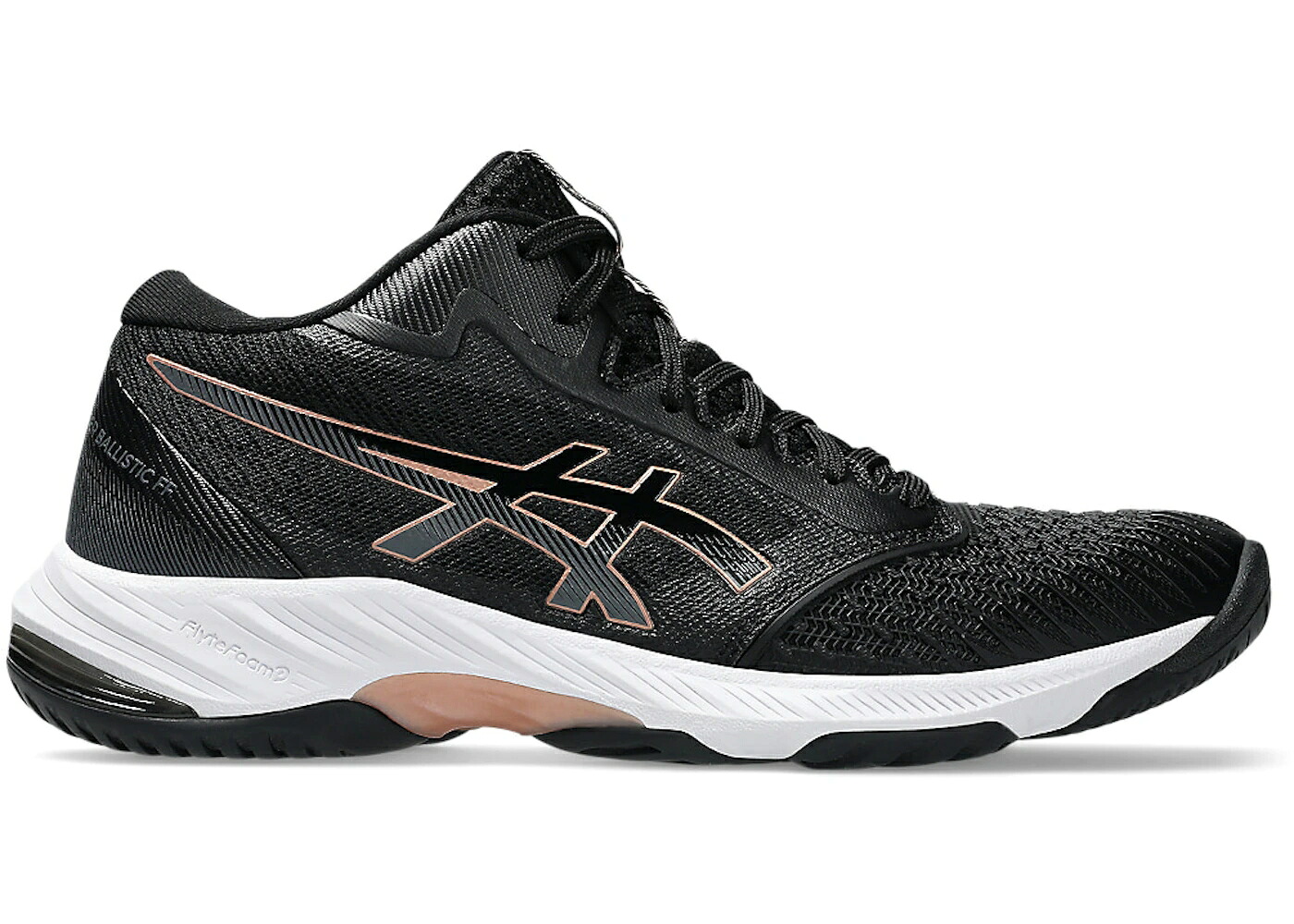 アシックス 黒色 ブラック ローズ ゴールド WOMEN'S スニーカー レディース ASICS NETBURNER BALLISTIC FF MT 3 BLACK ROSE GOLD (WOMEN'S) / BLACK ROSE GOLD|スニケス