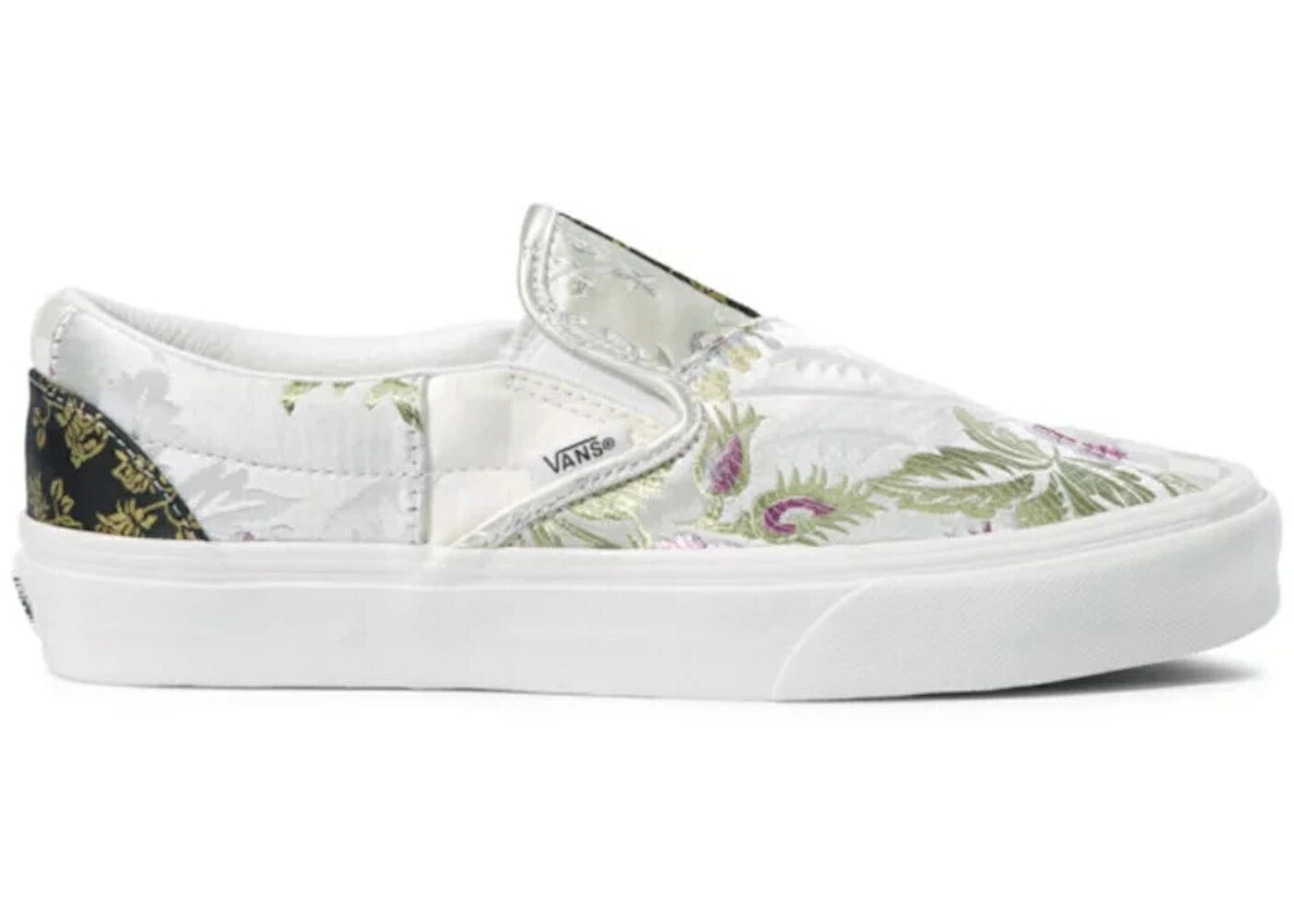 ヴァンズ バンズ クラシック スリッポン 白色 ホワイト スニーカー メンズ VANS CLASSIC SLIP-ON BROCADE / WHITE MULTI