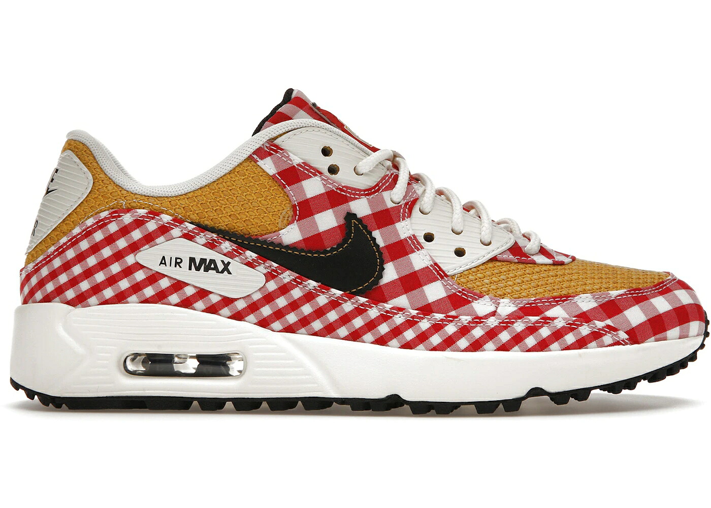 ナイキ マックス ゴルフ 赤 赤いこと ゴールド 大気圏マックス スニーカー メンズ NIKE AIR MAX 90 GOLF NRG PICNIC / UNIVERSITY RED SAIL SANDED GOLD