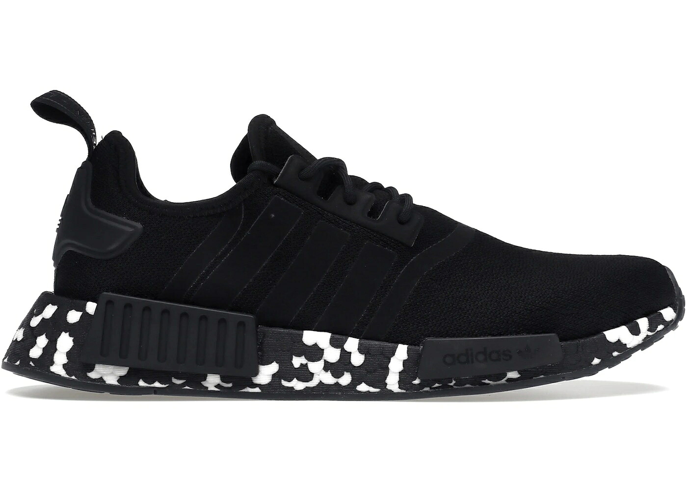 アディダス 黒いこと 黒いこと 家鴨柄 中核グループ スニーカー メンズ ADIDAS NMD R1 BLACK SPECKLED CAMO SOLE / CORE BLACK CORE BLACK CLOUD