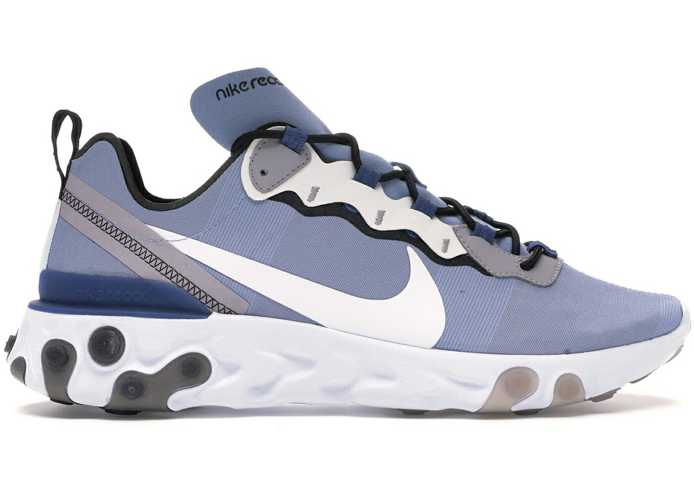 ナイキ リアクト エレメント 藍色 インディゴ 紺色 ネイビー ハーフ 青色 ブルー スニーカー メンズ NIKE REACT ELEMENT 55 INDIGO FOG MYSTIC NAVY / INDIGO FOG MYSTIC NAVY HALF BLUE