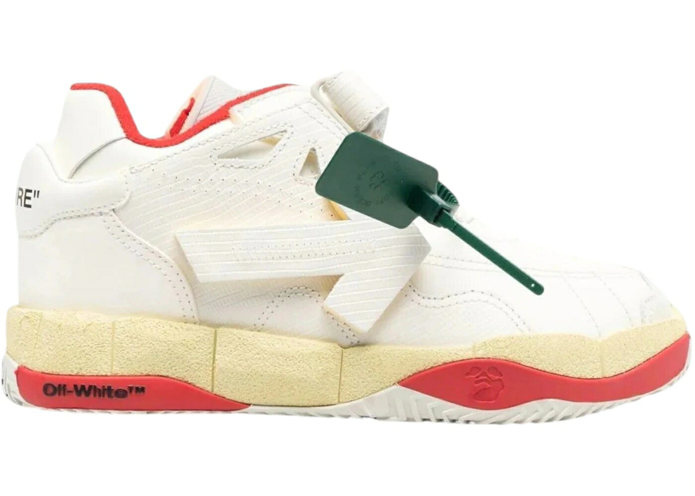 象牙色 白いこと 白いこと 緑 緑であること 赤 赤いこと ベージュ スニーカー メンズ OFF-WHITE PUZZLE COUTURE LOW WHITE/GREEN/RED/BEIGE / WHITE GREEN RED BEIGE