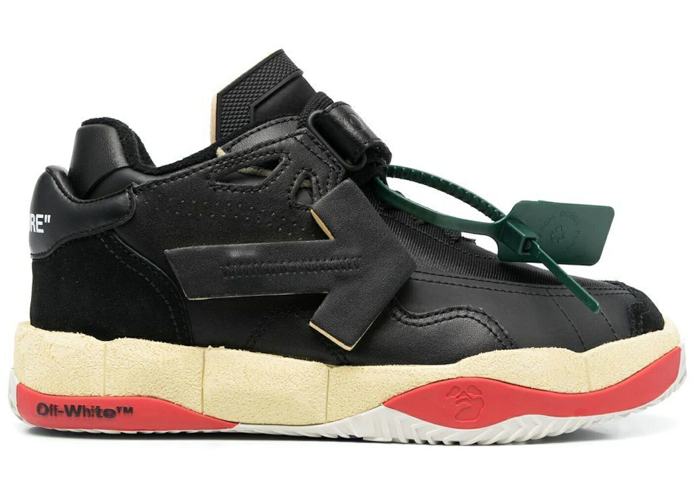 象牙色 黒いこと 黒いこと 赤 赤いこと ベージュ スニーカー メンズ OFF-WHITE LOW TOP PUZZLE COUTURE BLACK RED / BLACK BEIGE RED