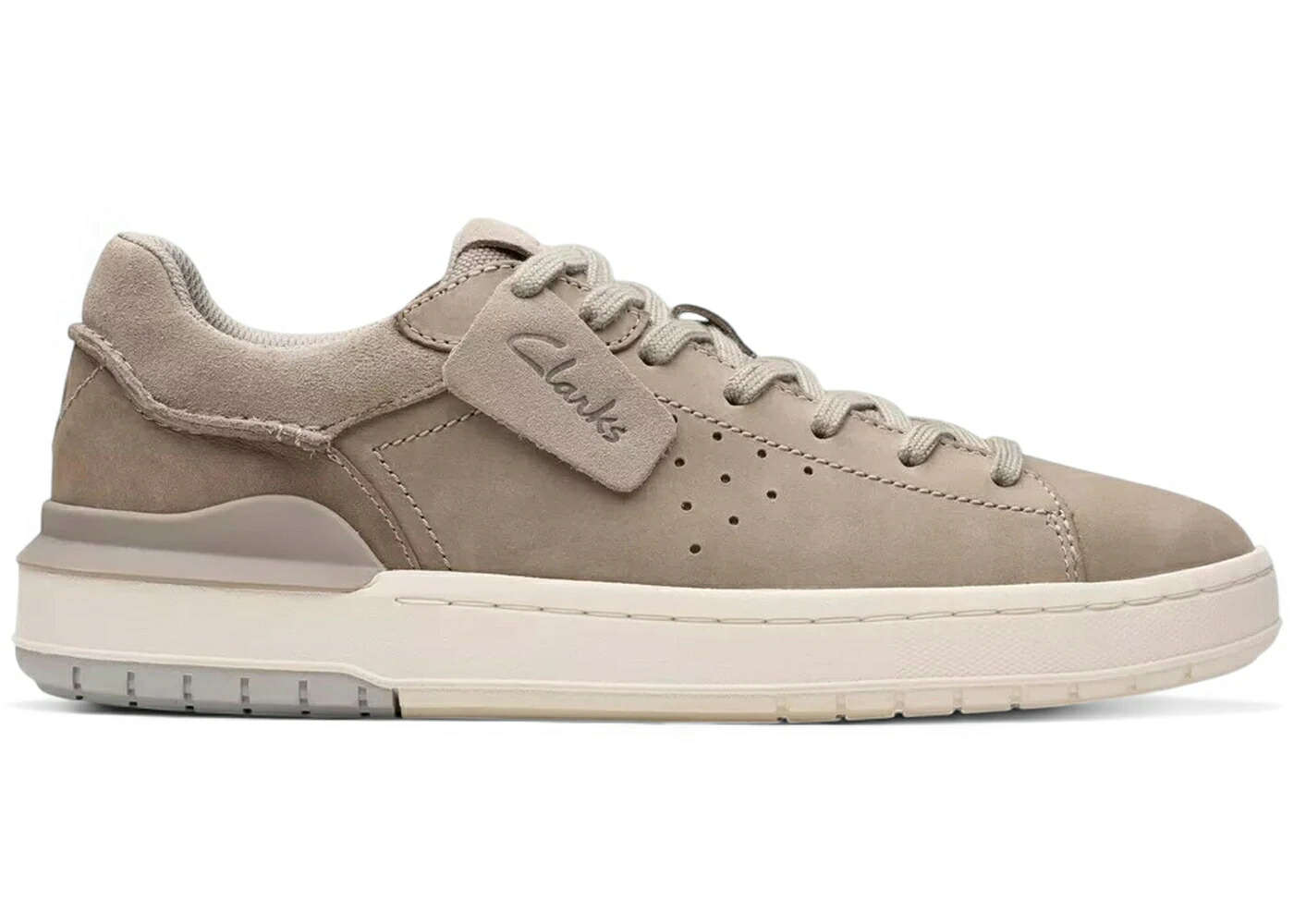クラークス ラン 灰色 グレー スニーカー メンズ CLARKS COURTLITE 2 RUN GREY NUBUCK / GREY NUBUCK