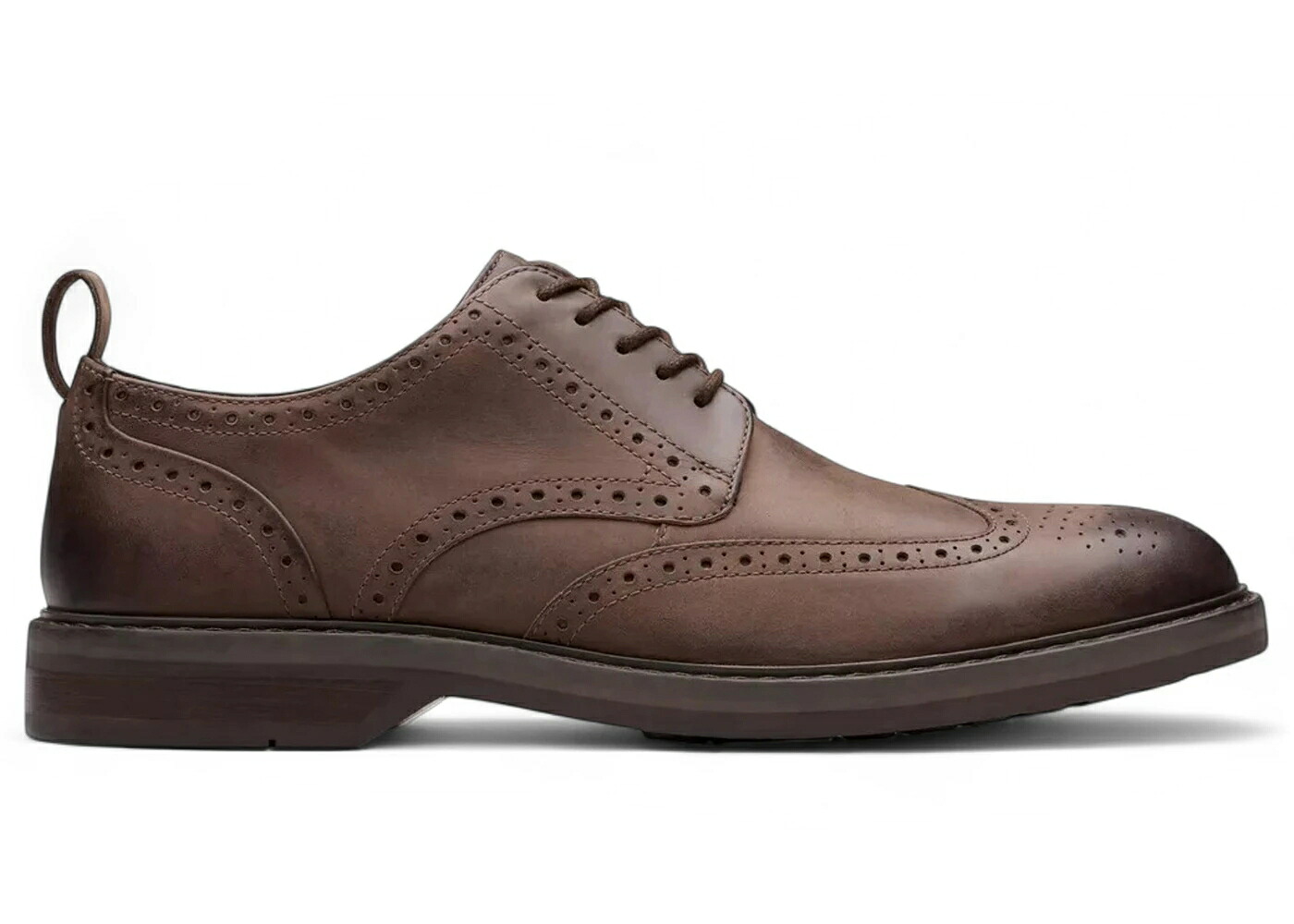 クラークス 赤銅色 赤銅色 なめし革 スニーカー メンズ CLARKS ALDWIN LIMIT BROWN LEATHER / BROWN LEATHER