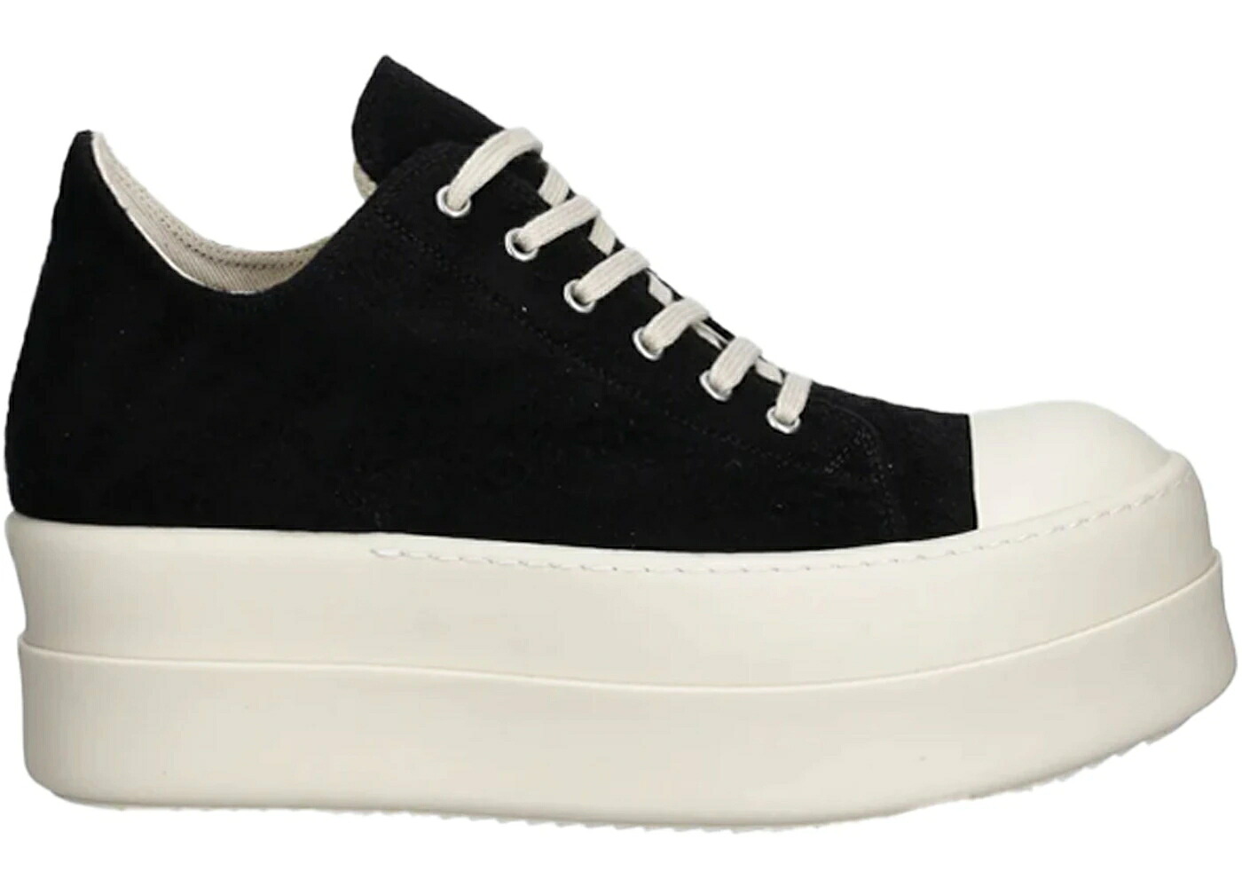 リックオウエンス 黒色 ブラック フリース スニーカー メンズ RICK OWENS RICK OWENS DRKSHDW DOUBLE BUMPER LOW BLACK MILK FLEECE / BLACK MILK FLEECE|スニケス